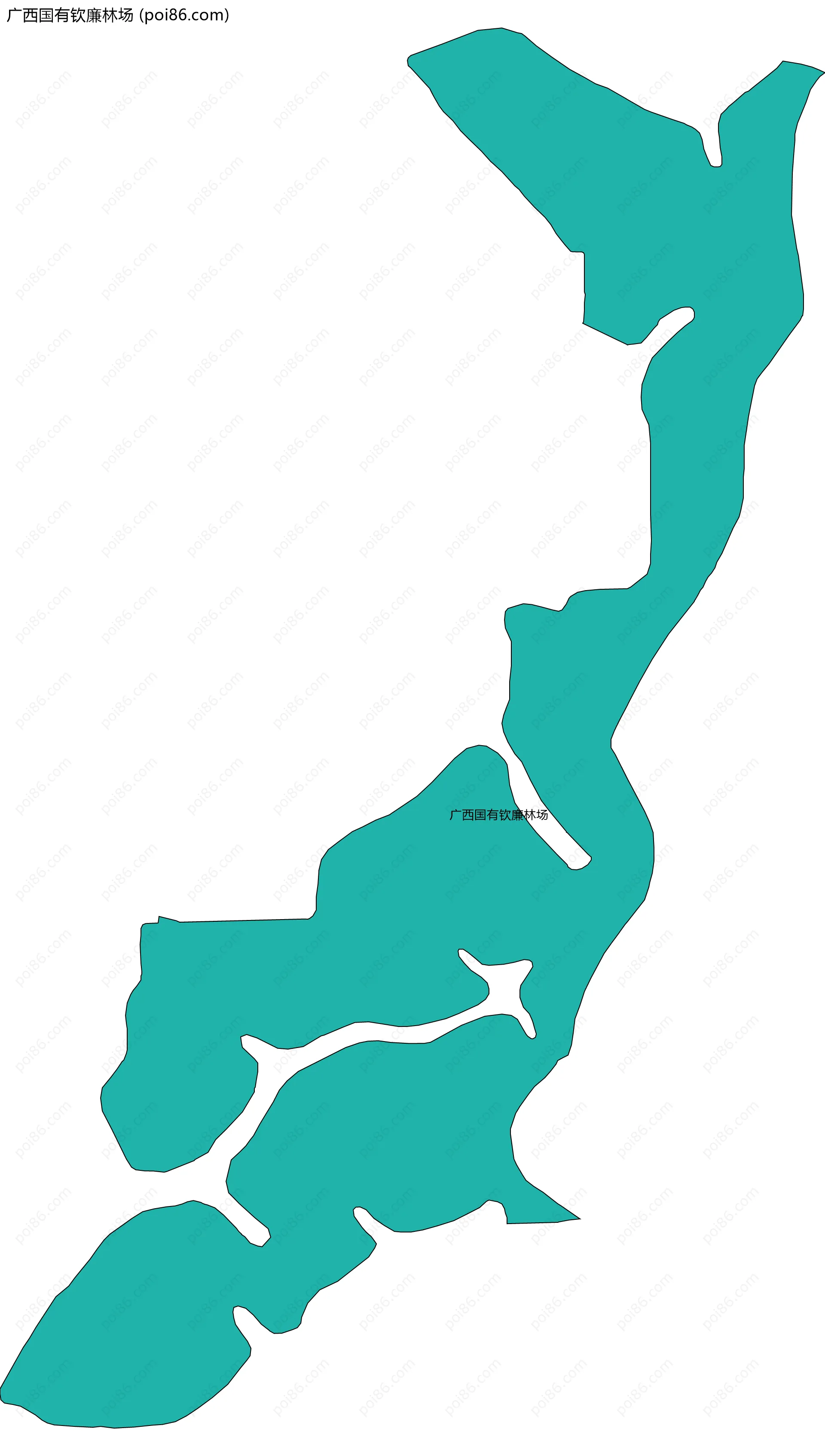 广西国有钦廉林场边界地图