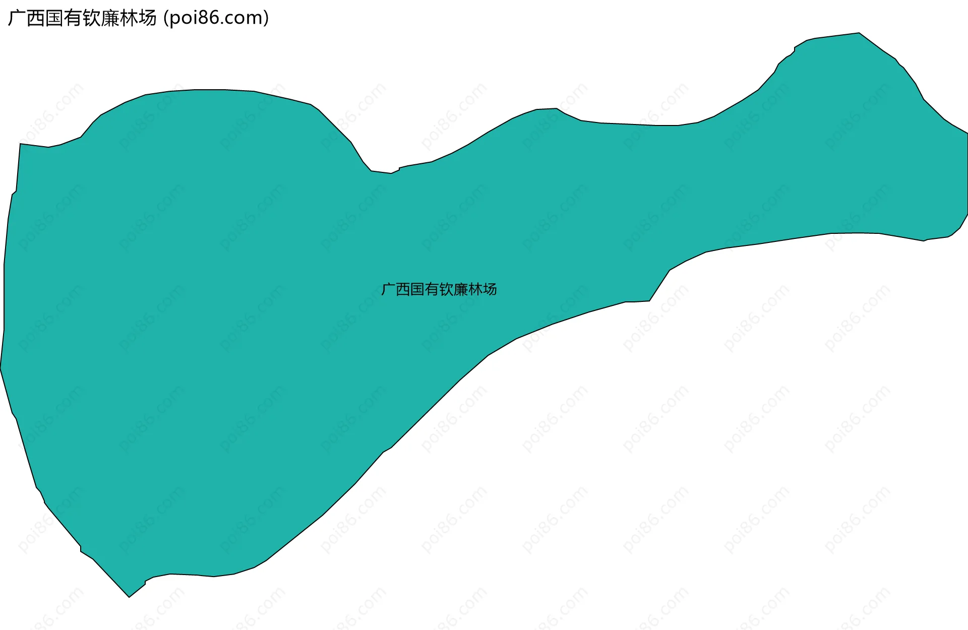 广西国有钦廉林场边界地图