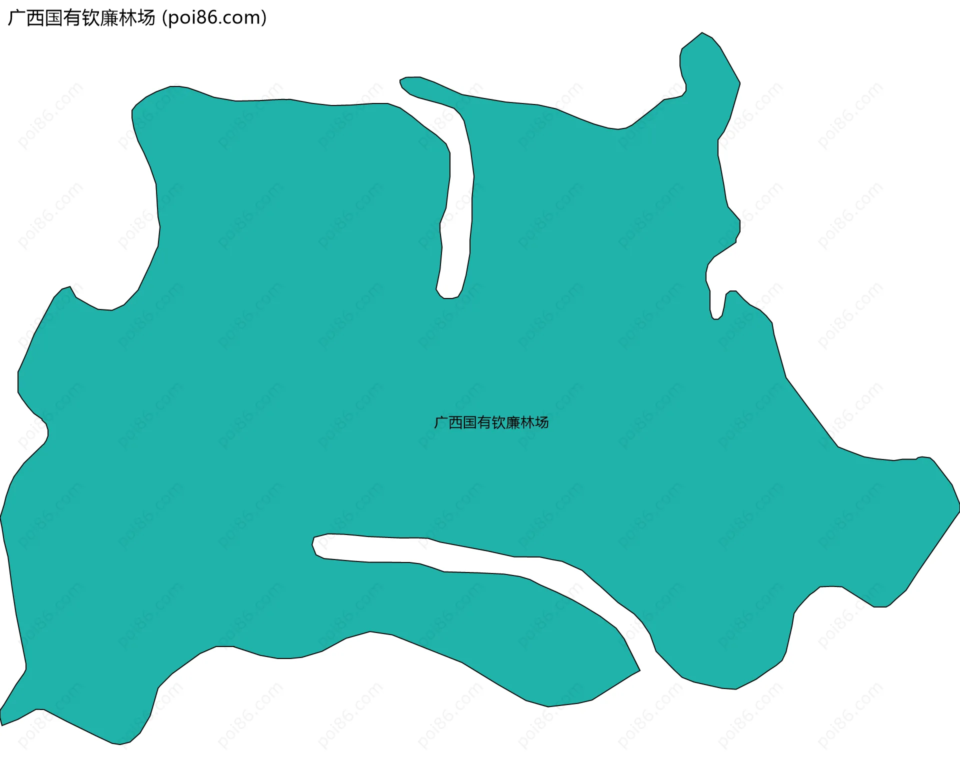 广西国有钦廉林场边界地图
