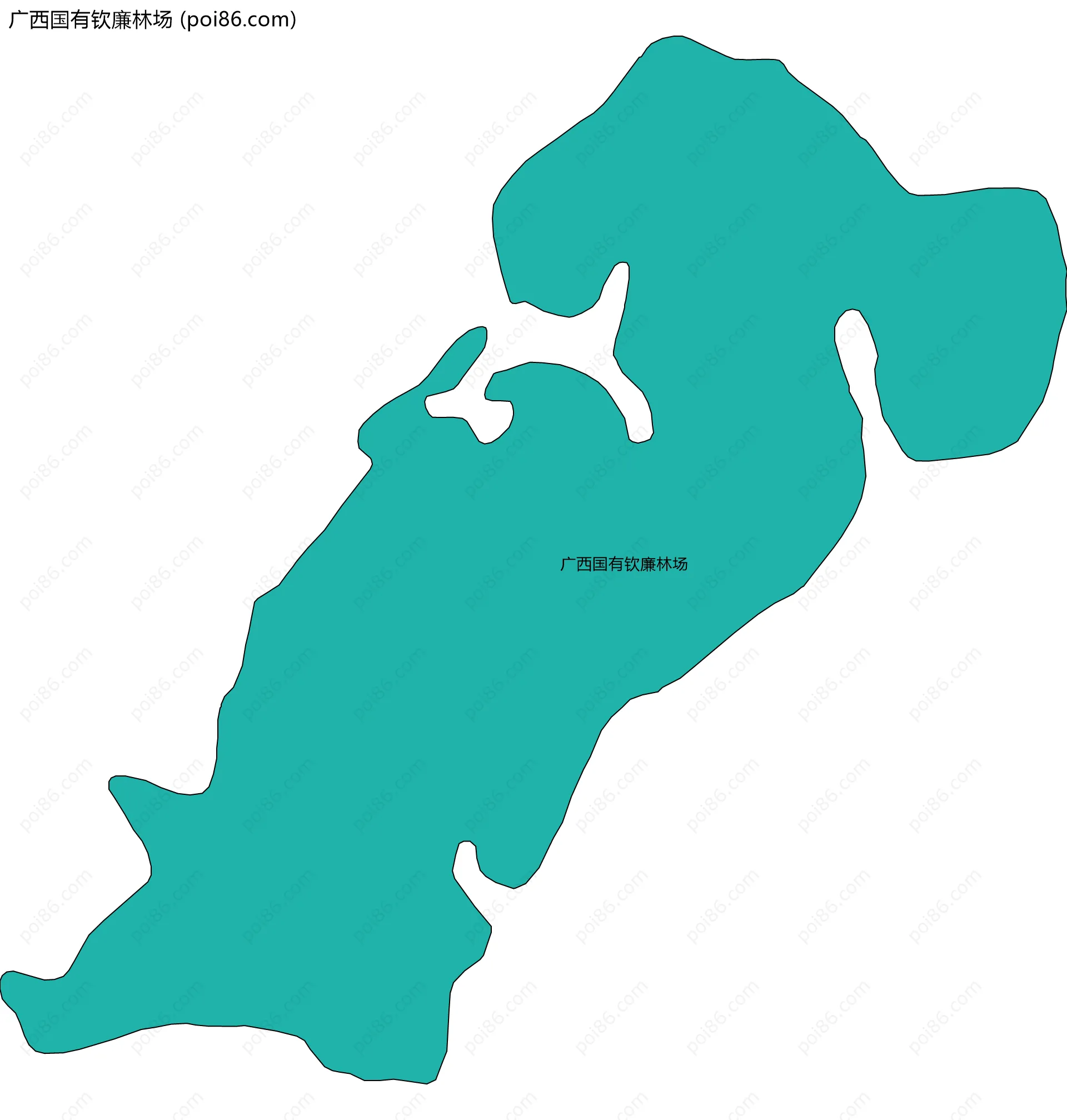 广西国有钦廉林场边界地图