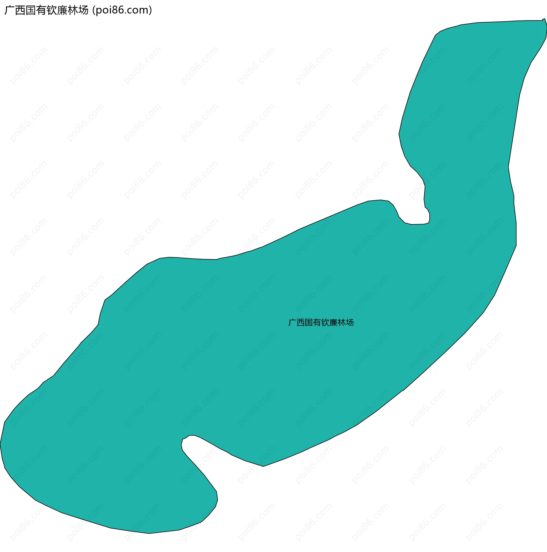 广西国有钦廉林场边界地图