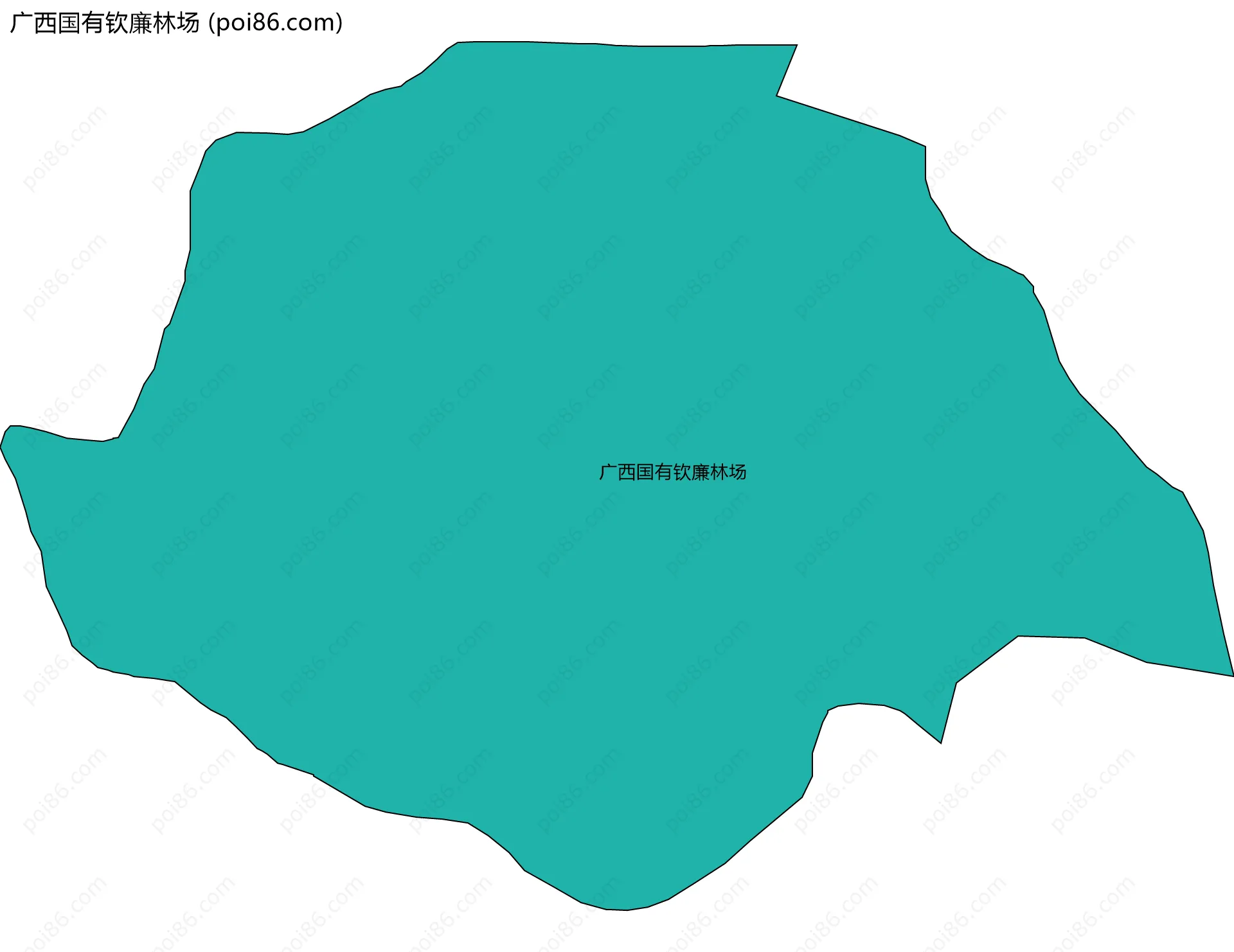广西国有钦廉林场边界地图