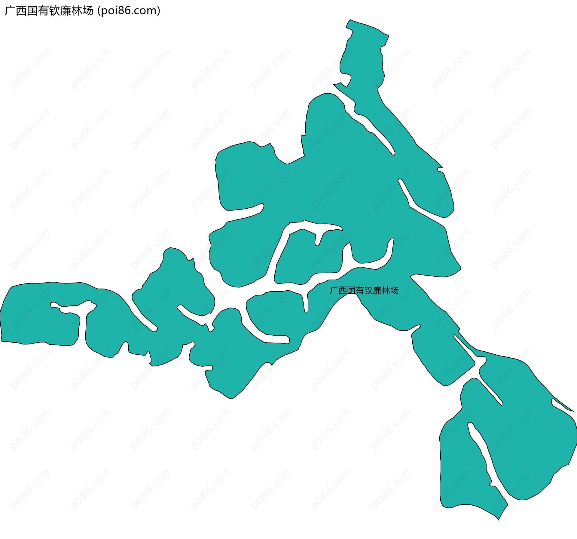 广西国有钦廉林场边界地图