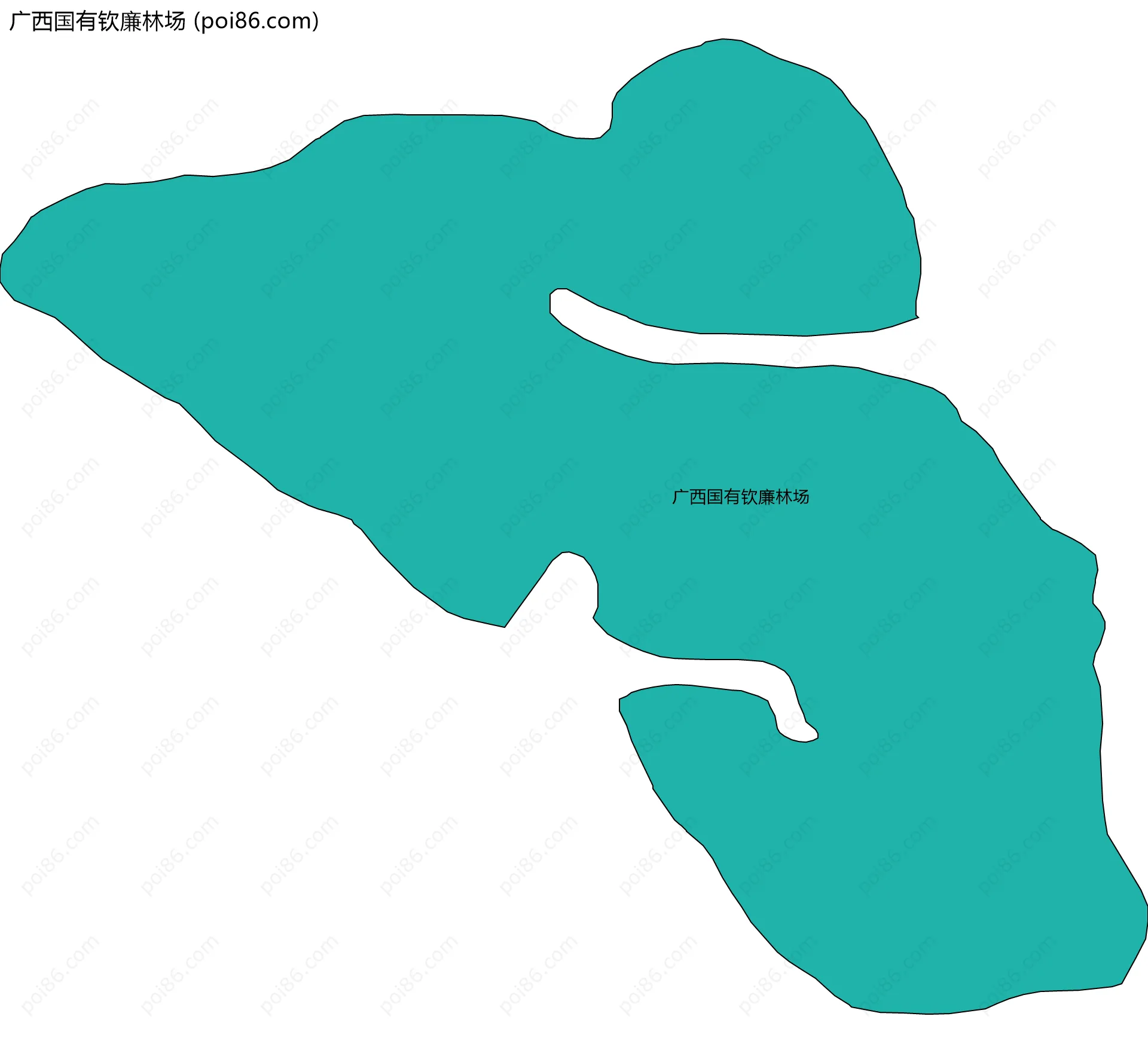 广西国有钦廉林场边界地图