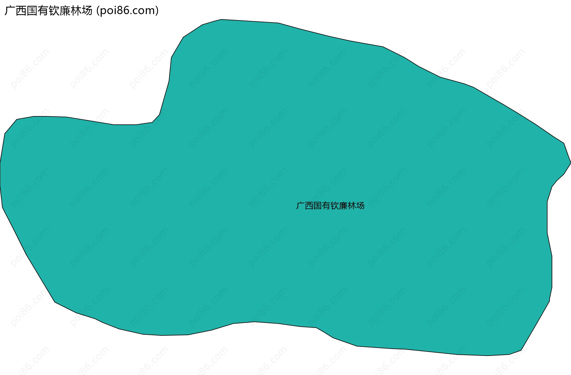 广西国有钦廉林场边界地图