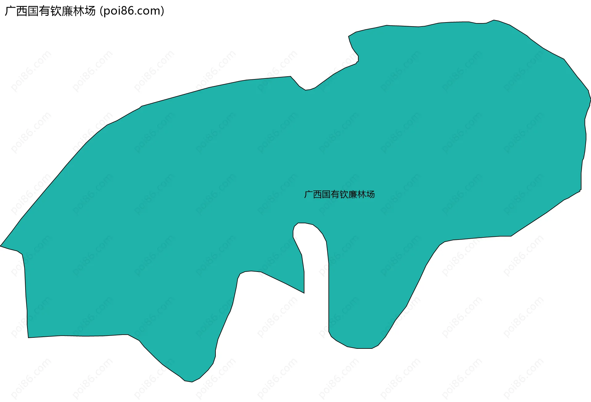 广西国有钦廉林场边界地图