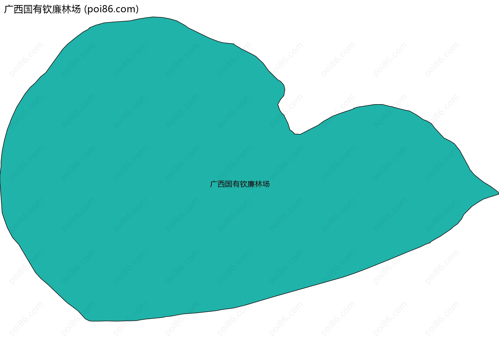 广西国有钦廉林场边界地图