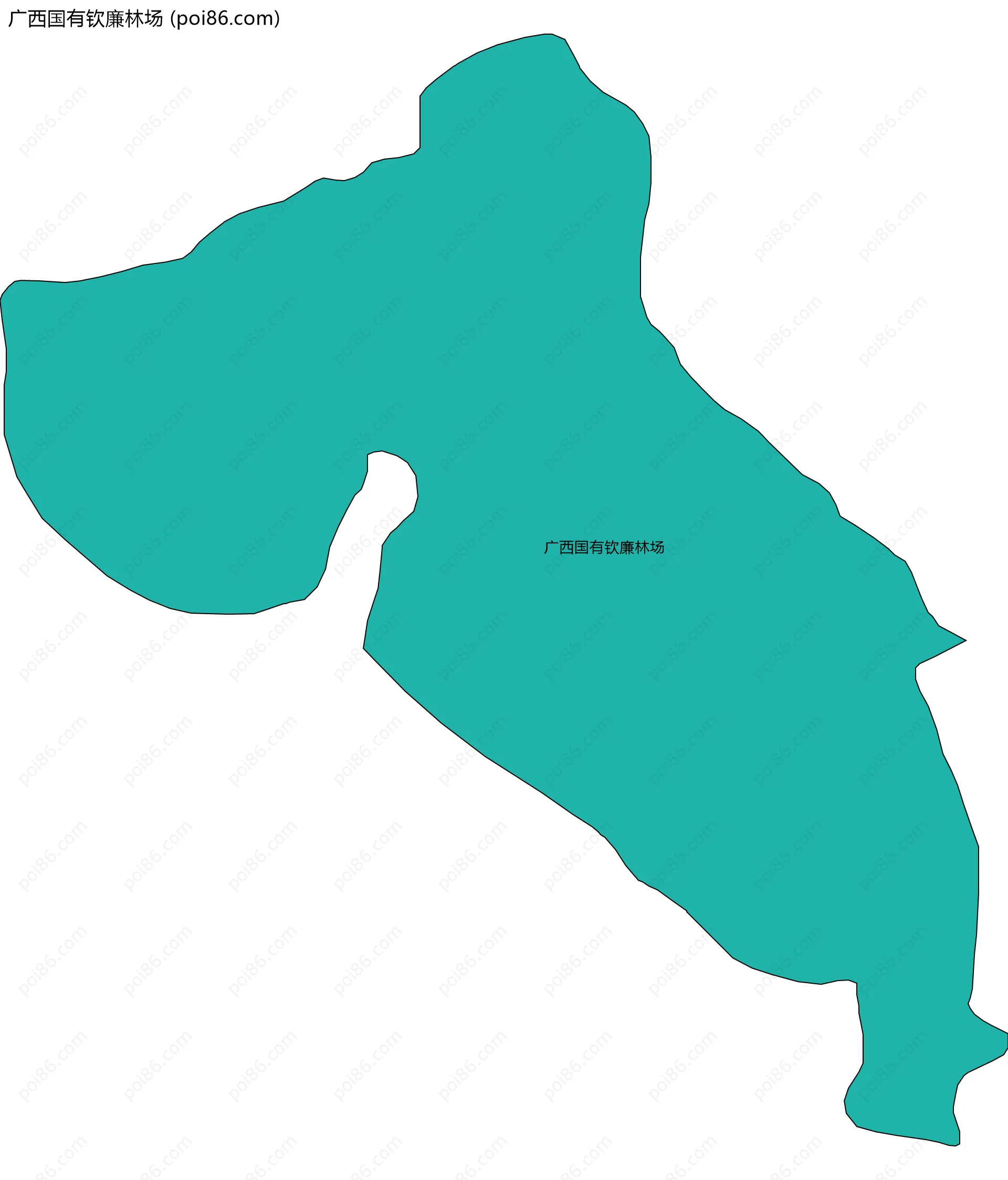广西国有钦廉林场边界地图