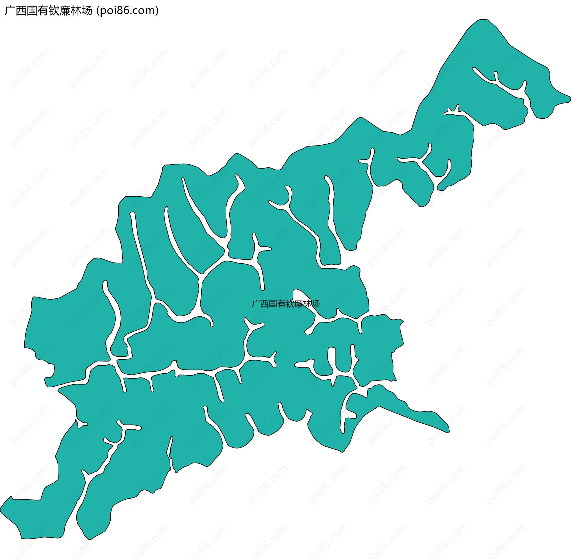 广西国有钦廉林场边界地图
