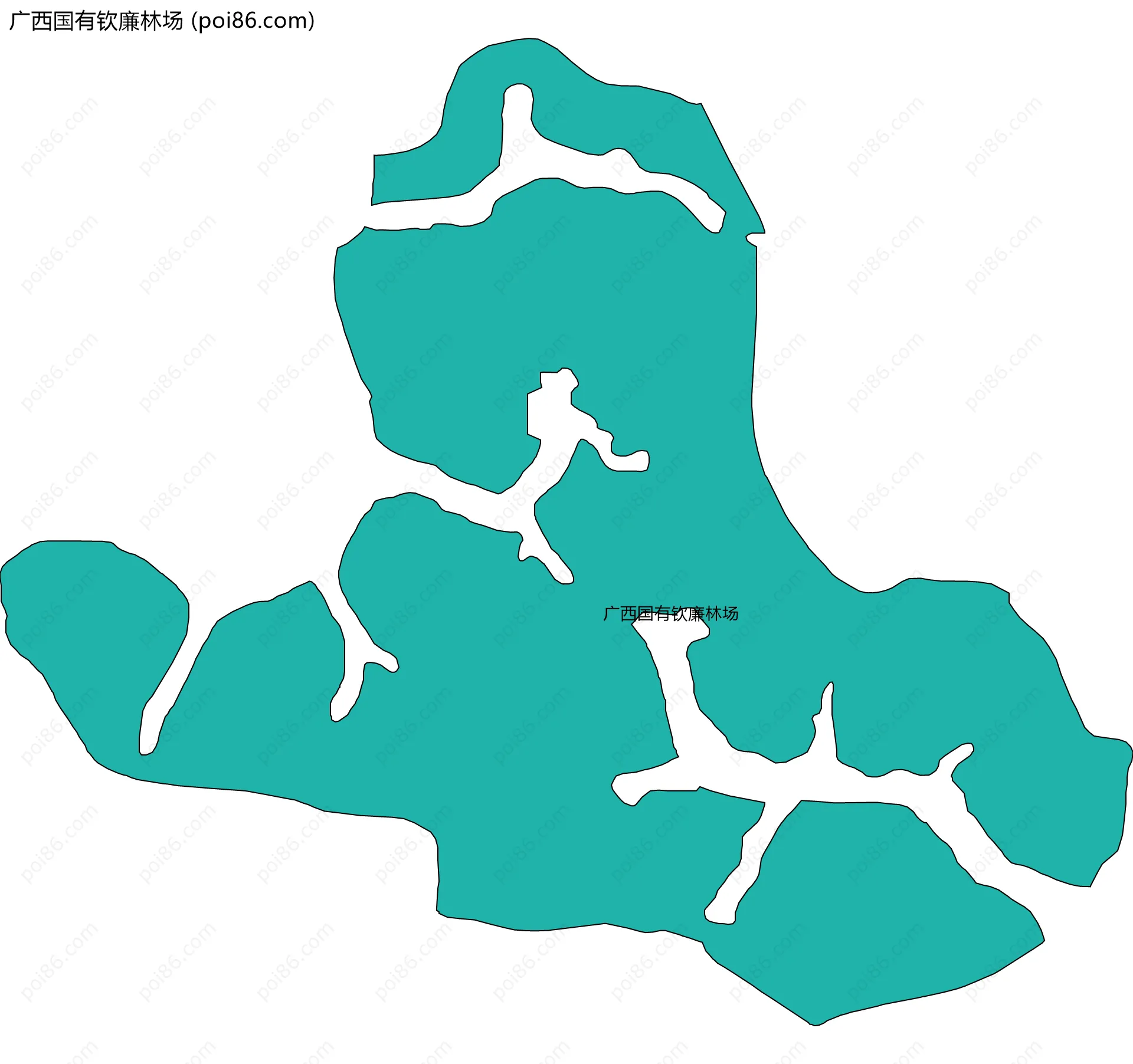 广西国有钦廉林场边界地图