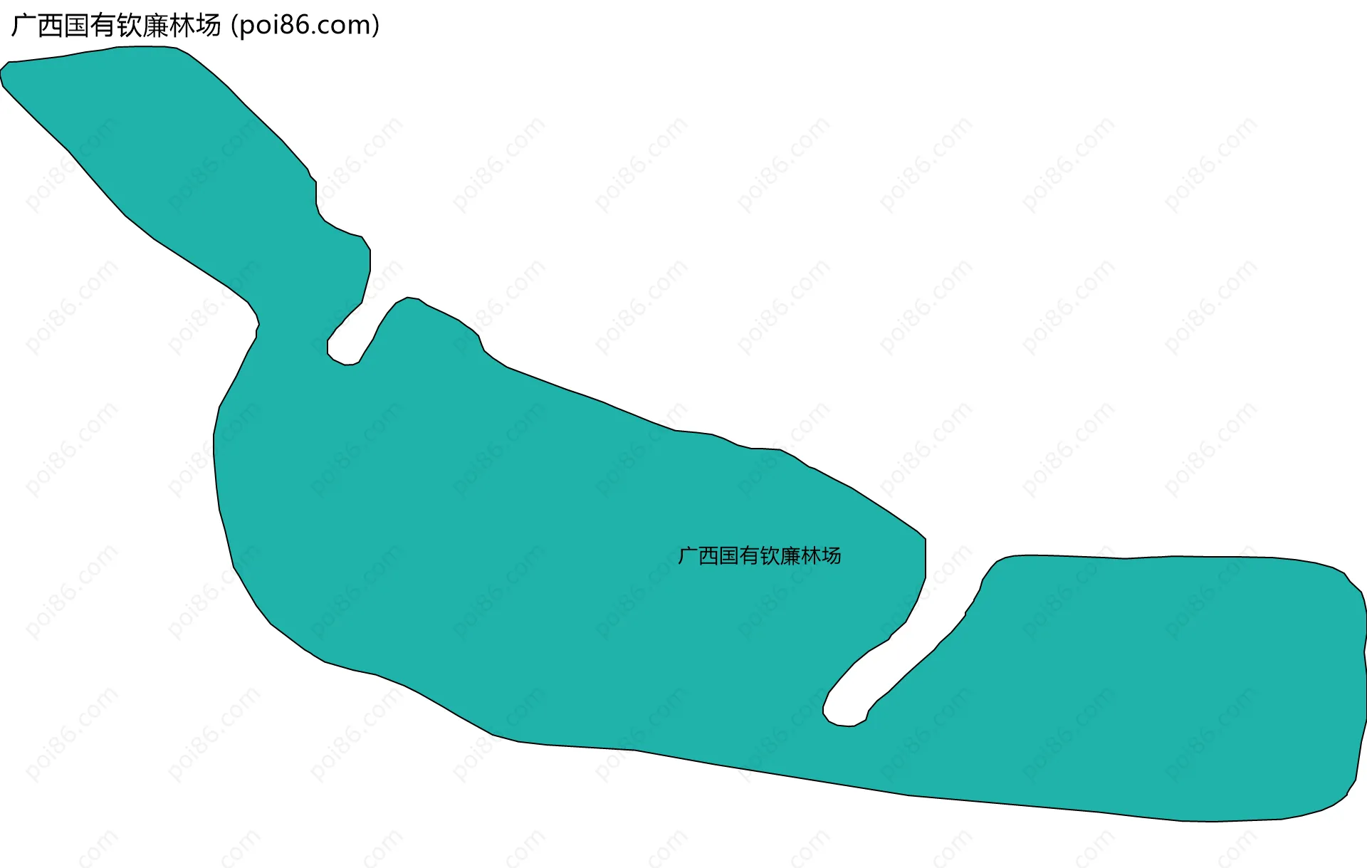 广西国有钦廉林场边界地图