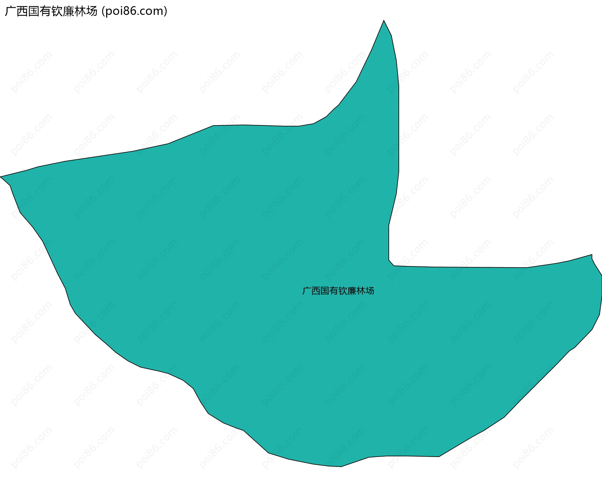 广西国有钦廉林场边界地图