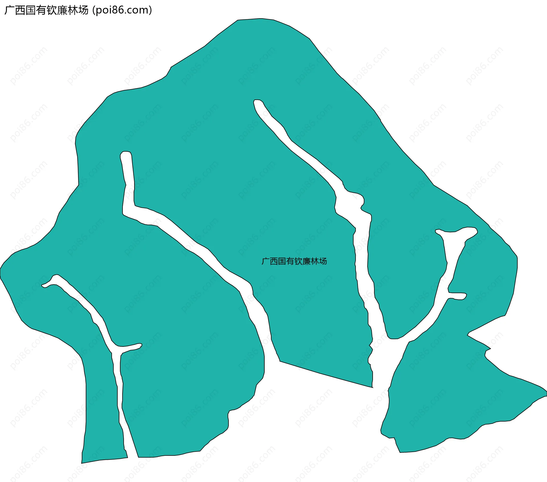 广西国有钦廉林场边界地图
