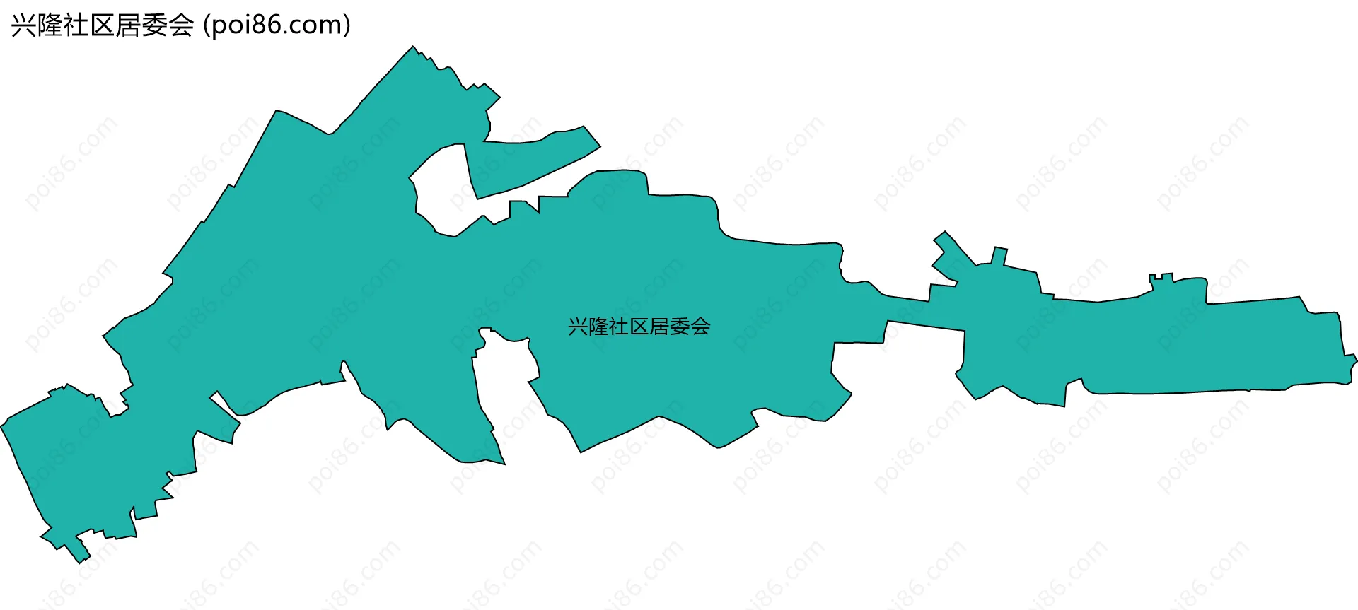 兴隆社区居委会边界地图