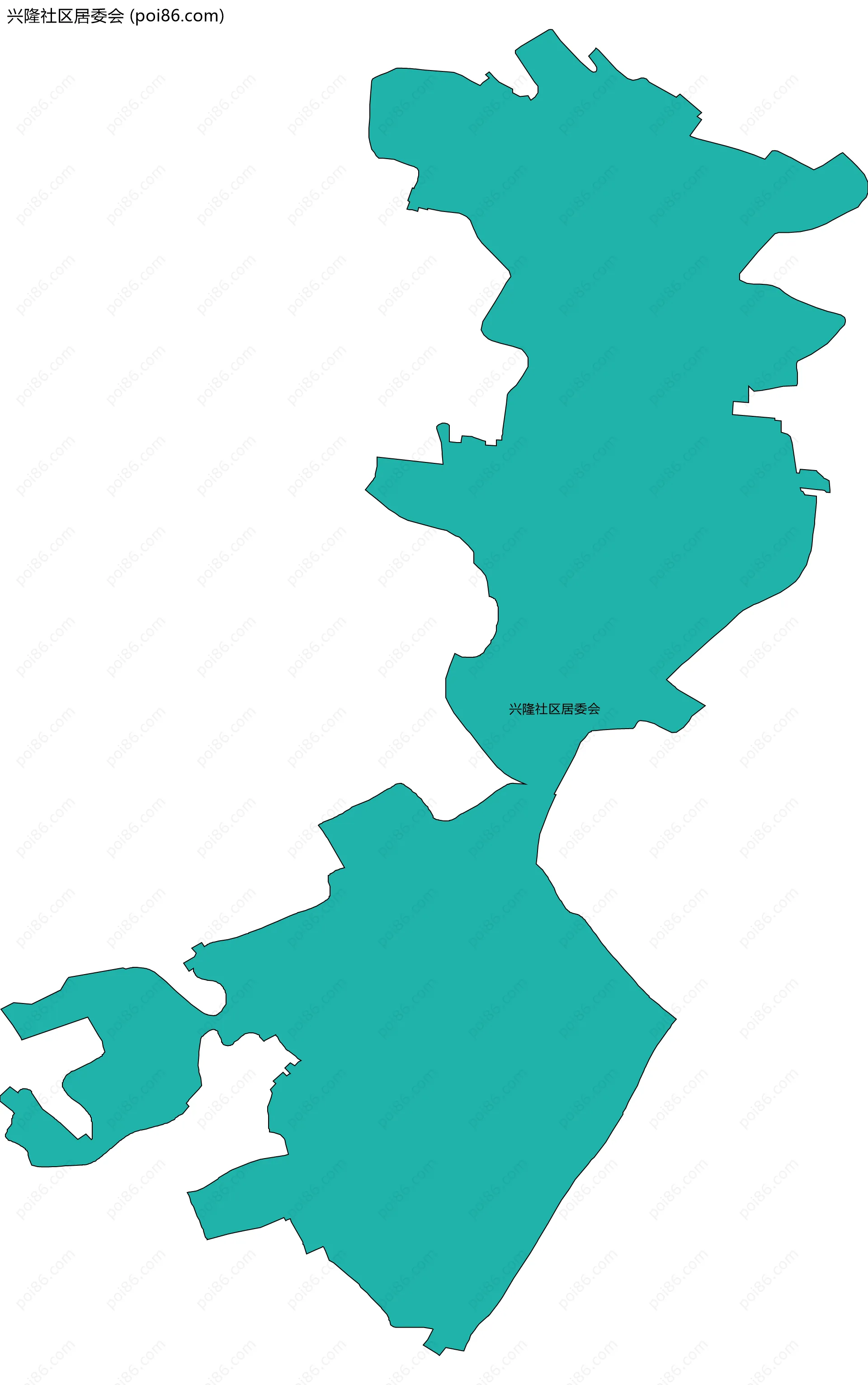 兴隆社区居委会边界地图