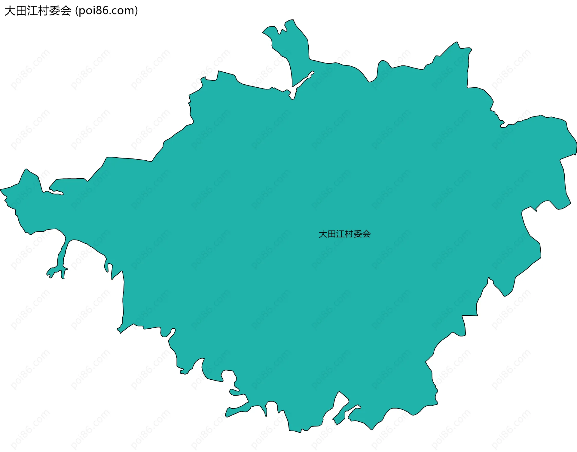 大田江村委会边界地图