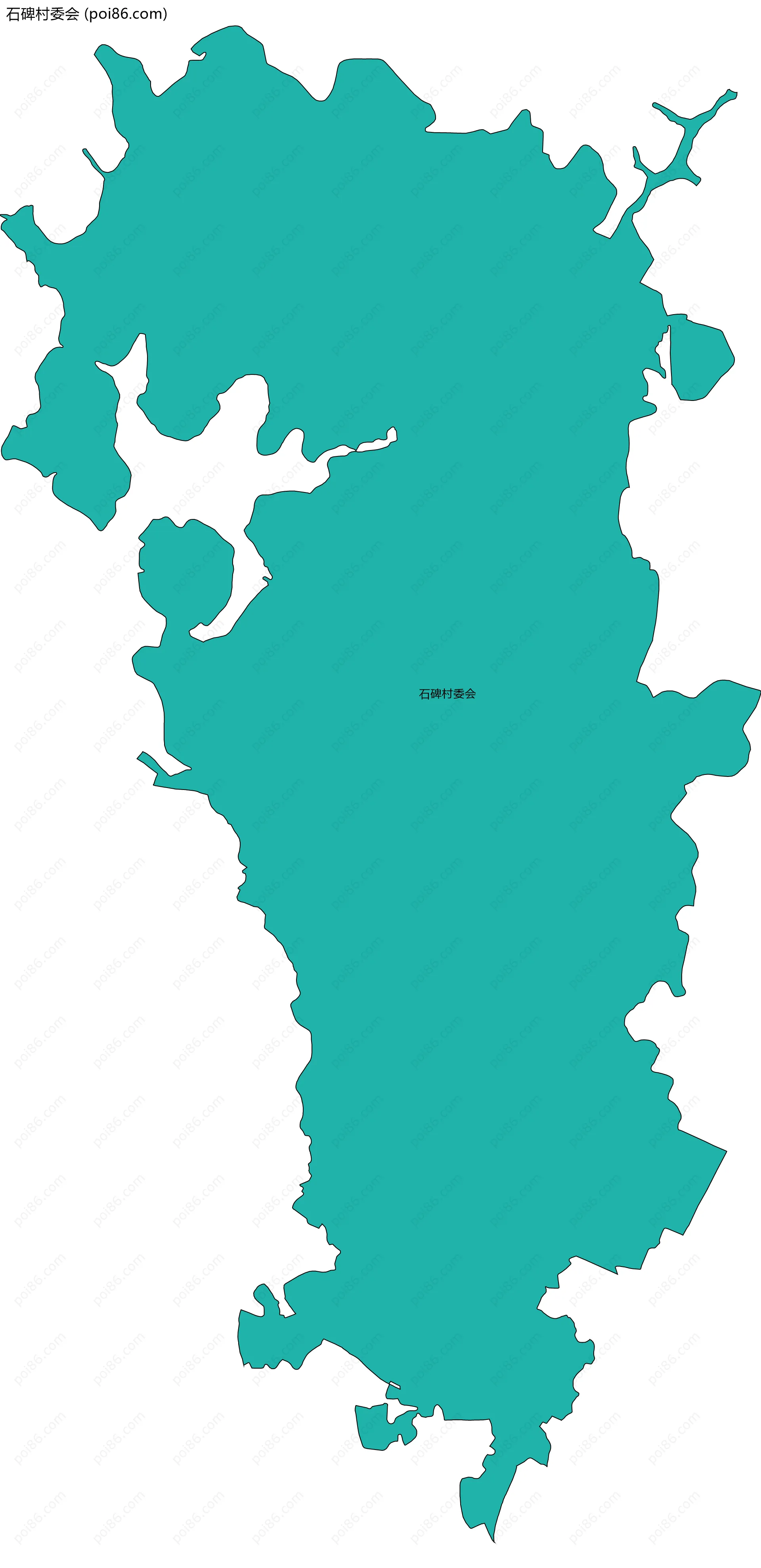 石碑村委会边界地图