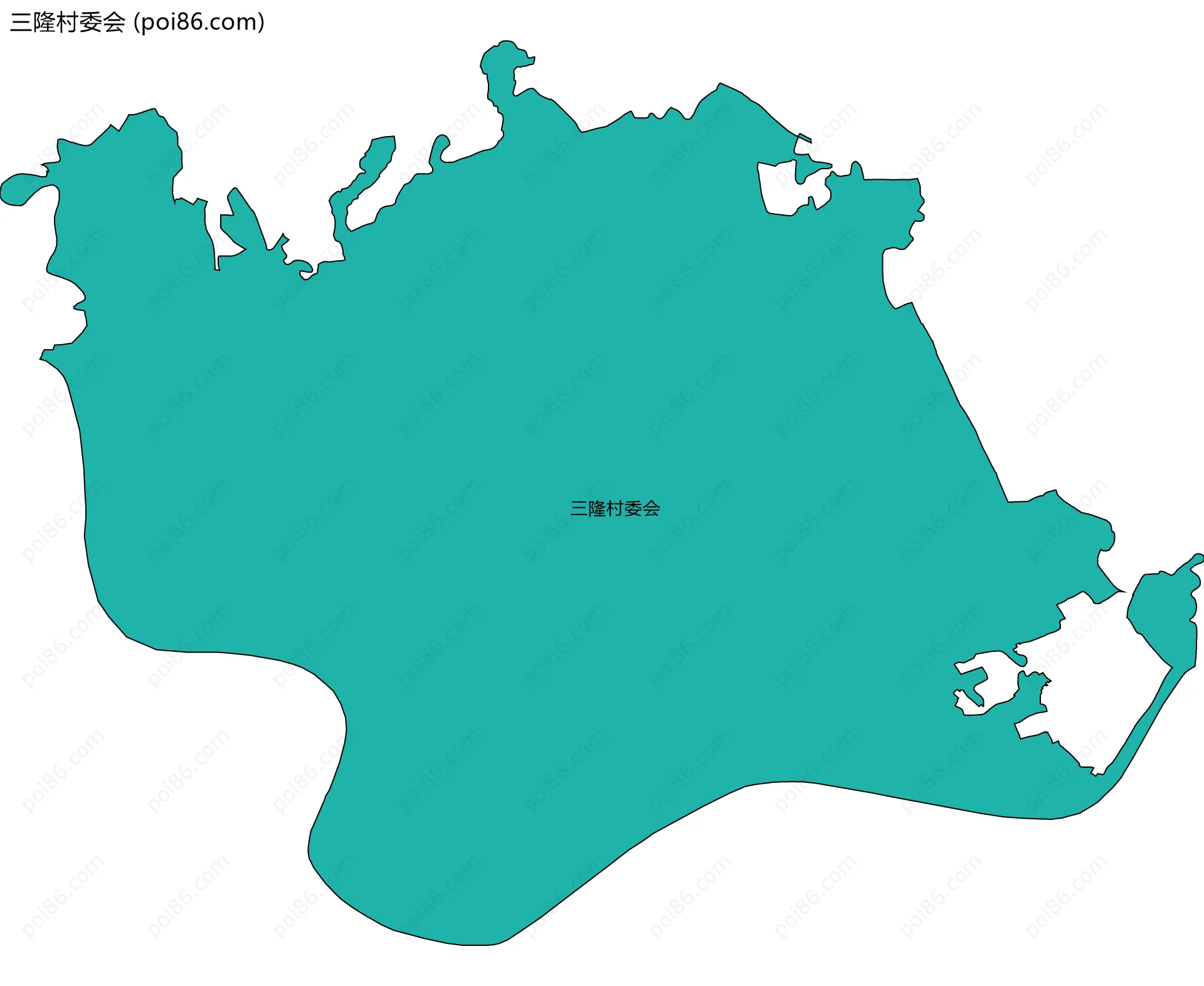 三隆村委会边界地图