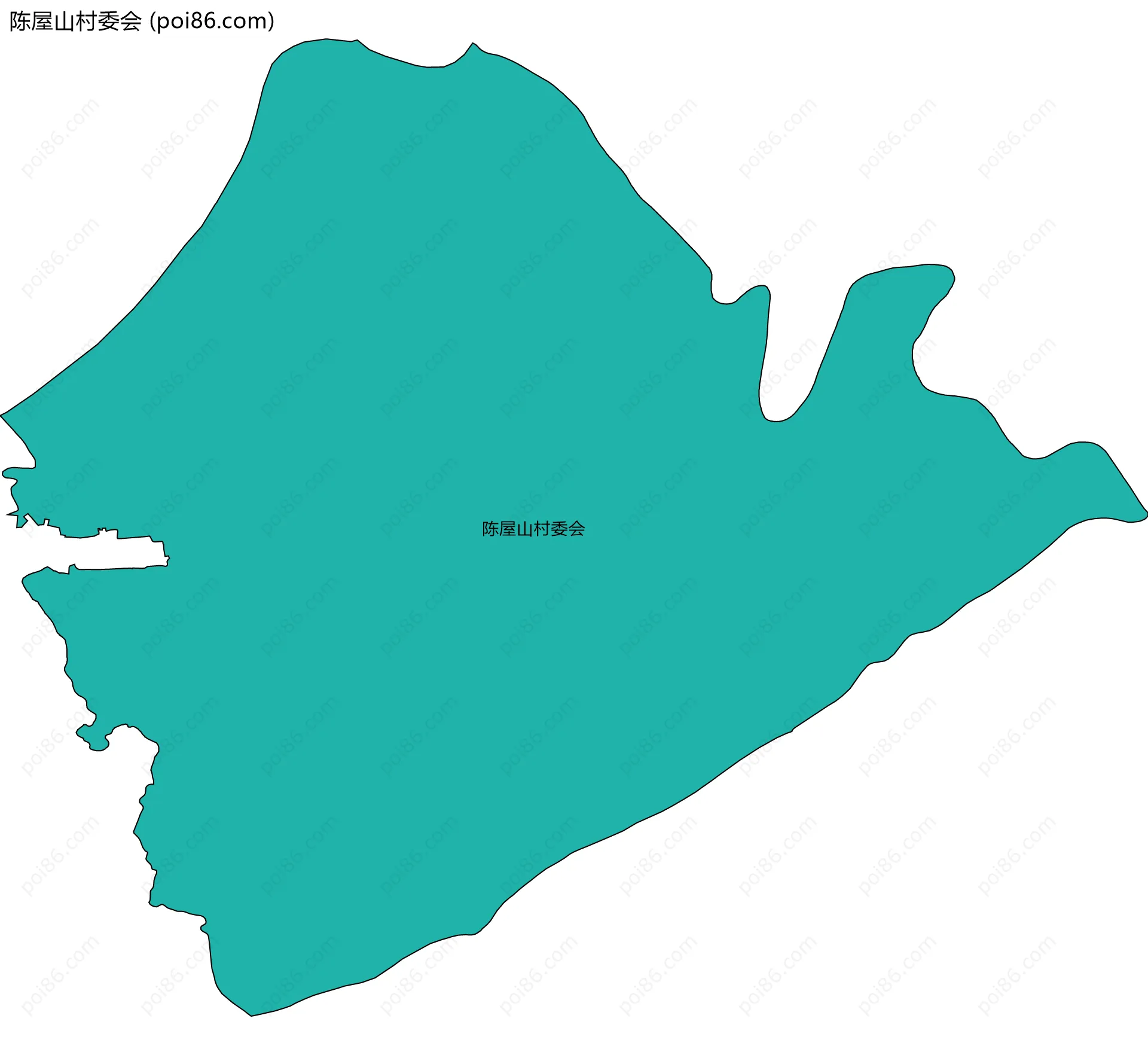 陈屋山村委会边界地图