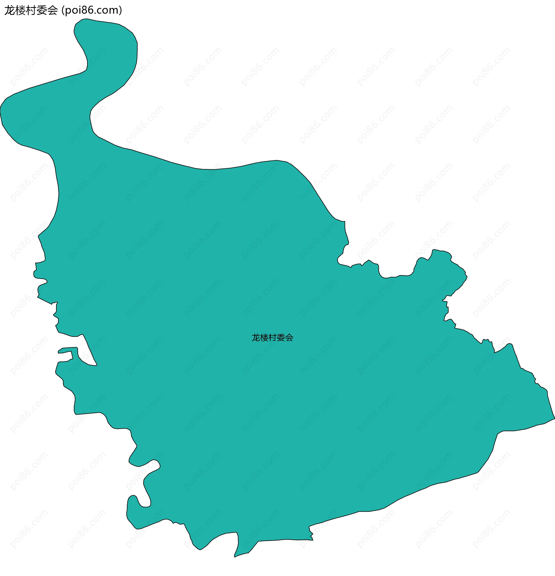 龙楼村委会边界地图