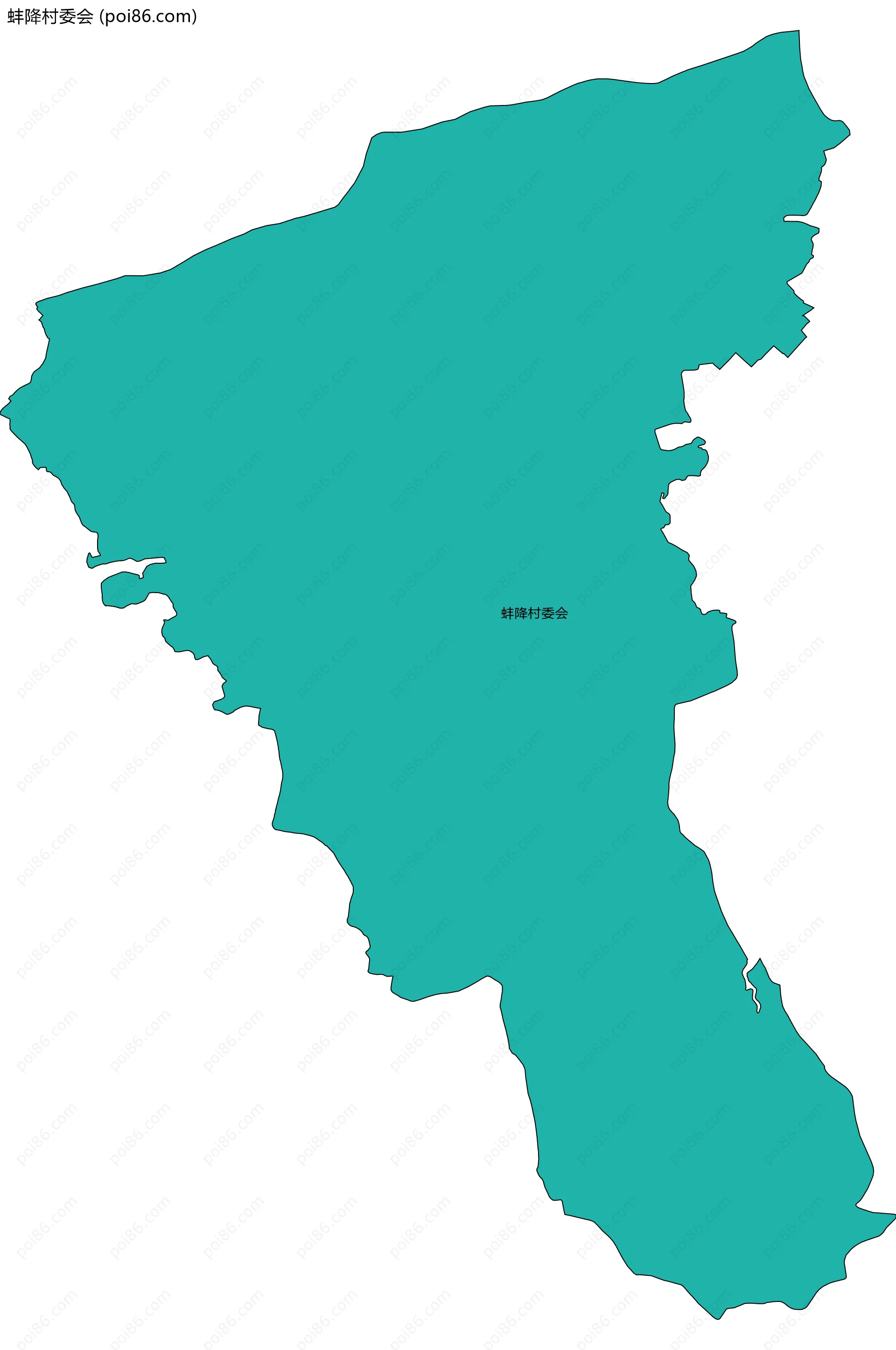 蚌降村委会边界地图