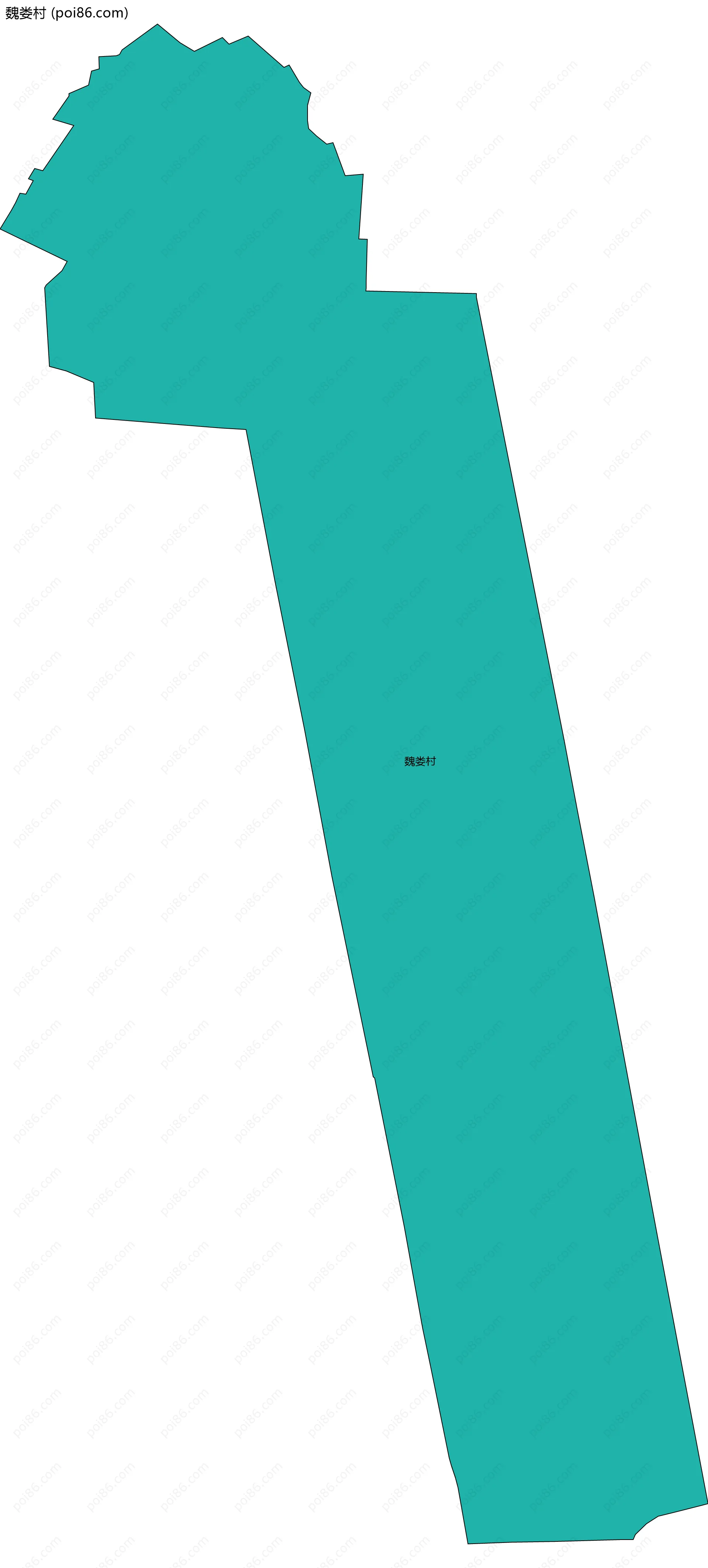 魏娄村边界地图