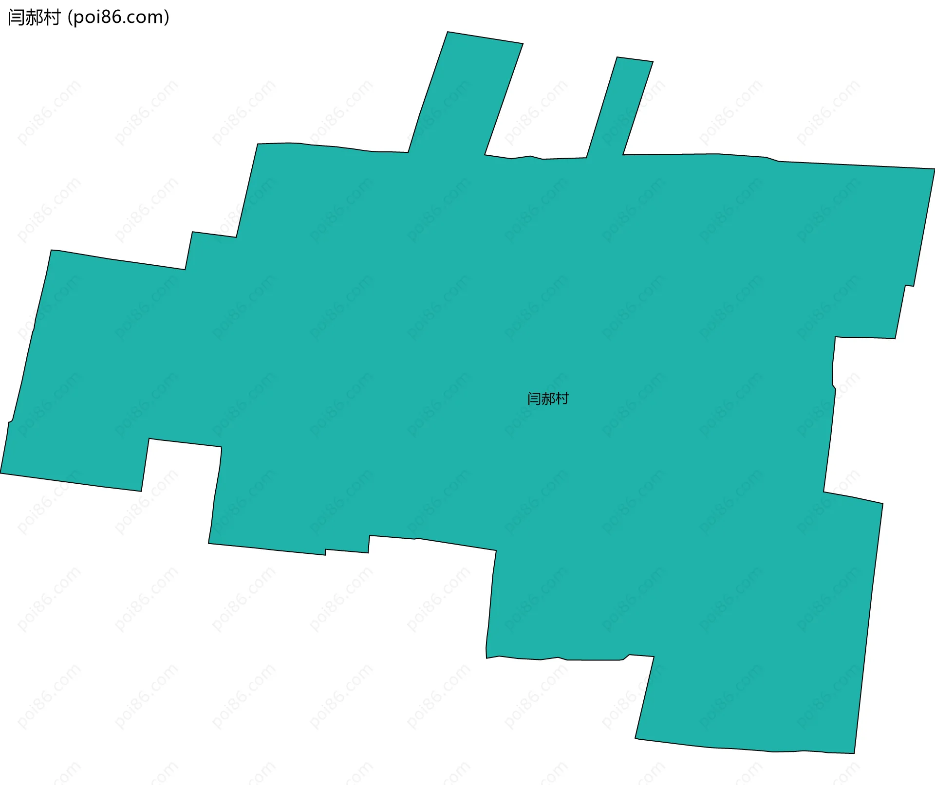 闫郝村边界地图