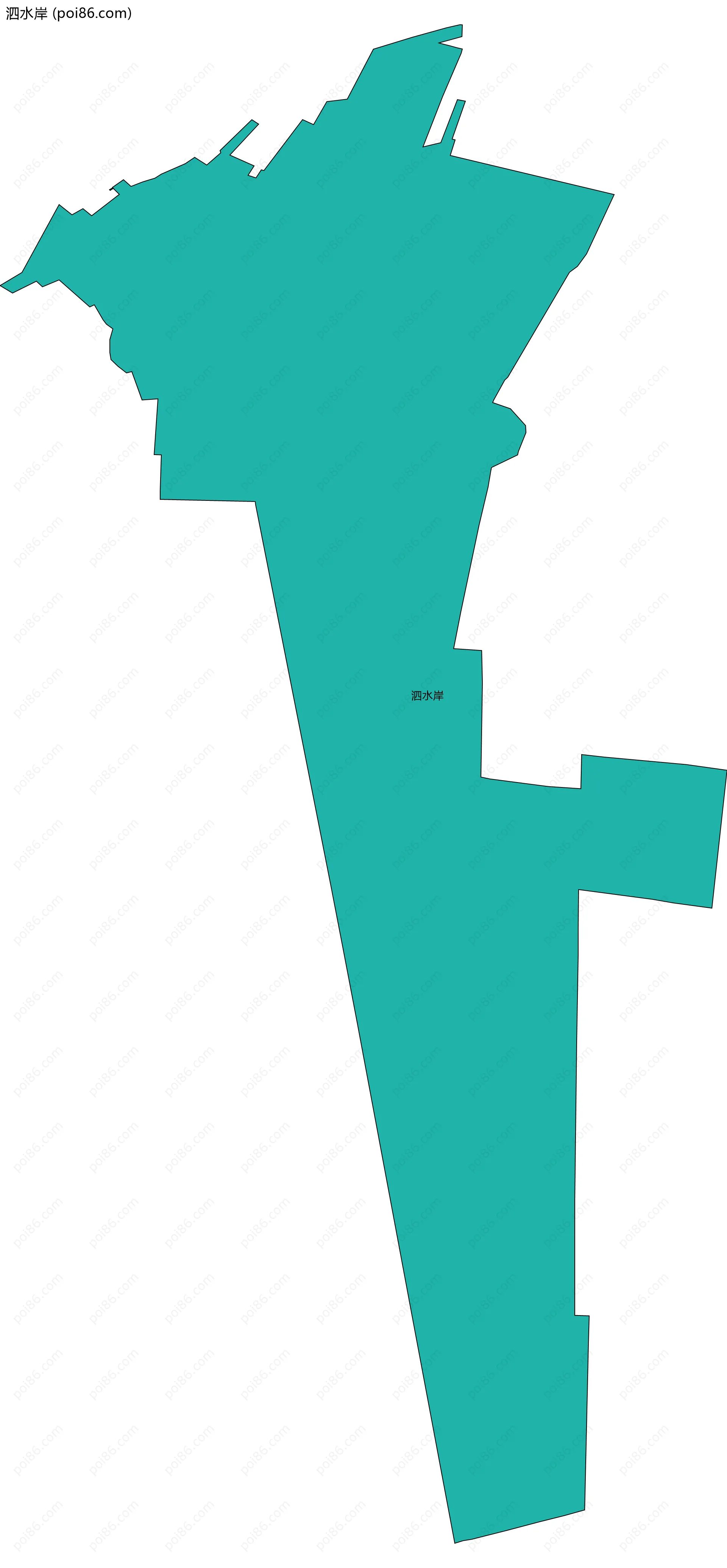 泗水岸边界地图