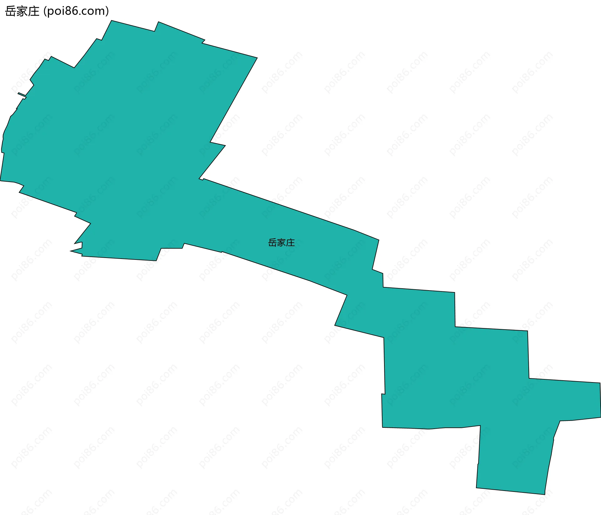 岳家庄边界地图