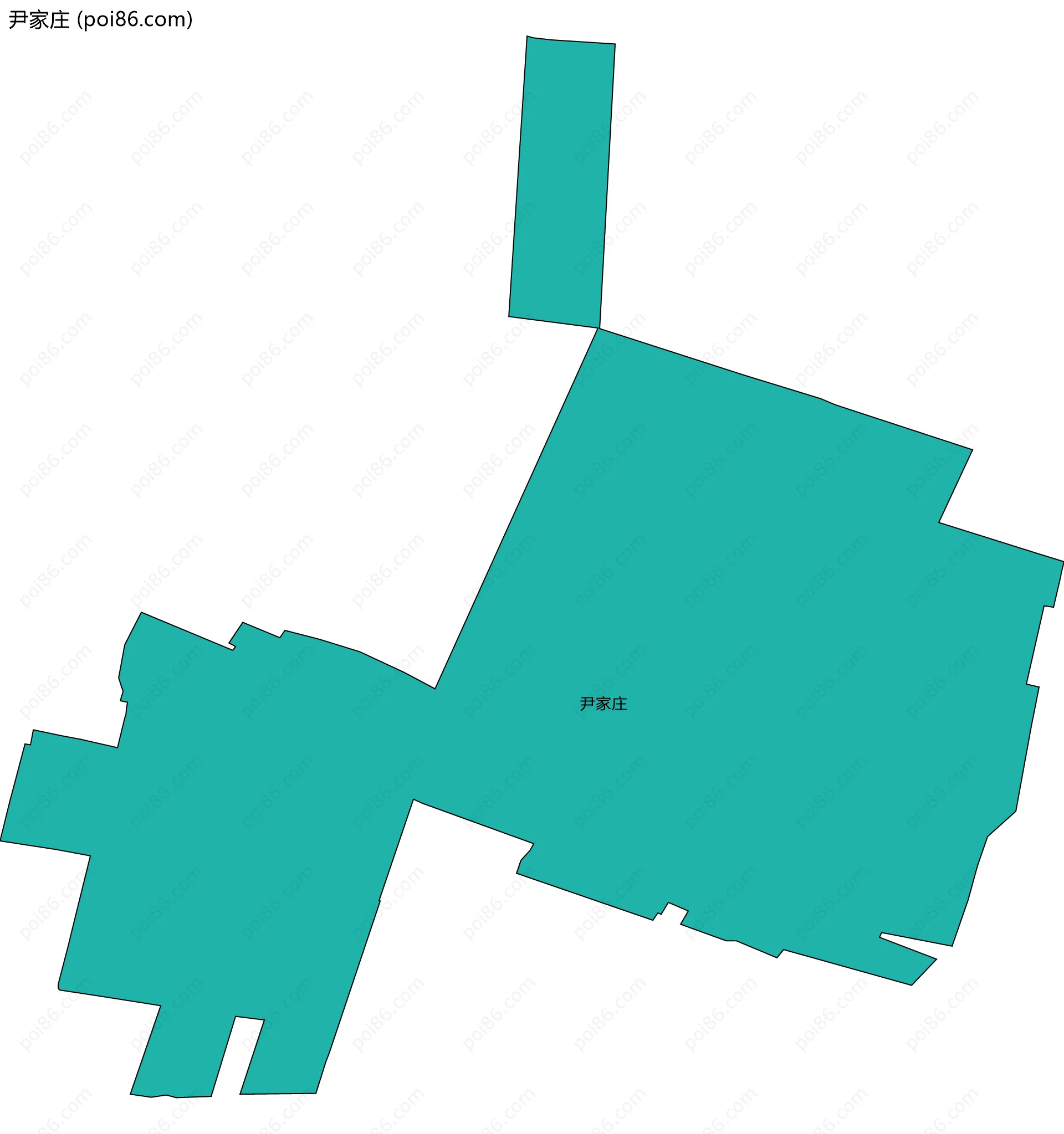 尹家庄边界地图