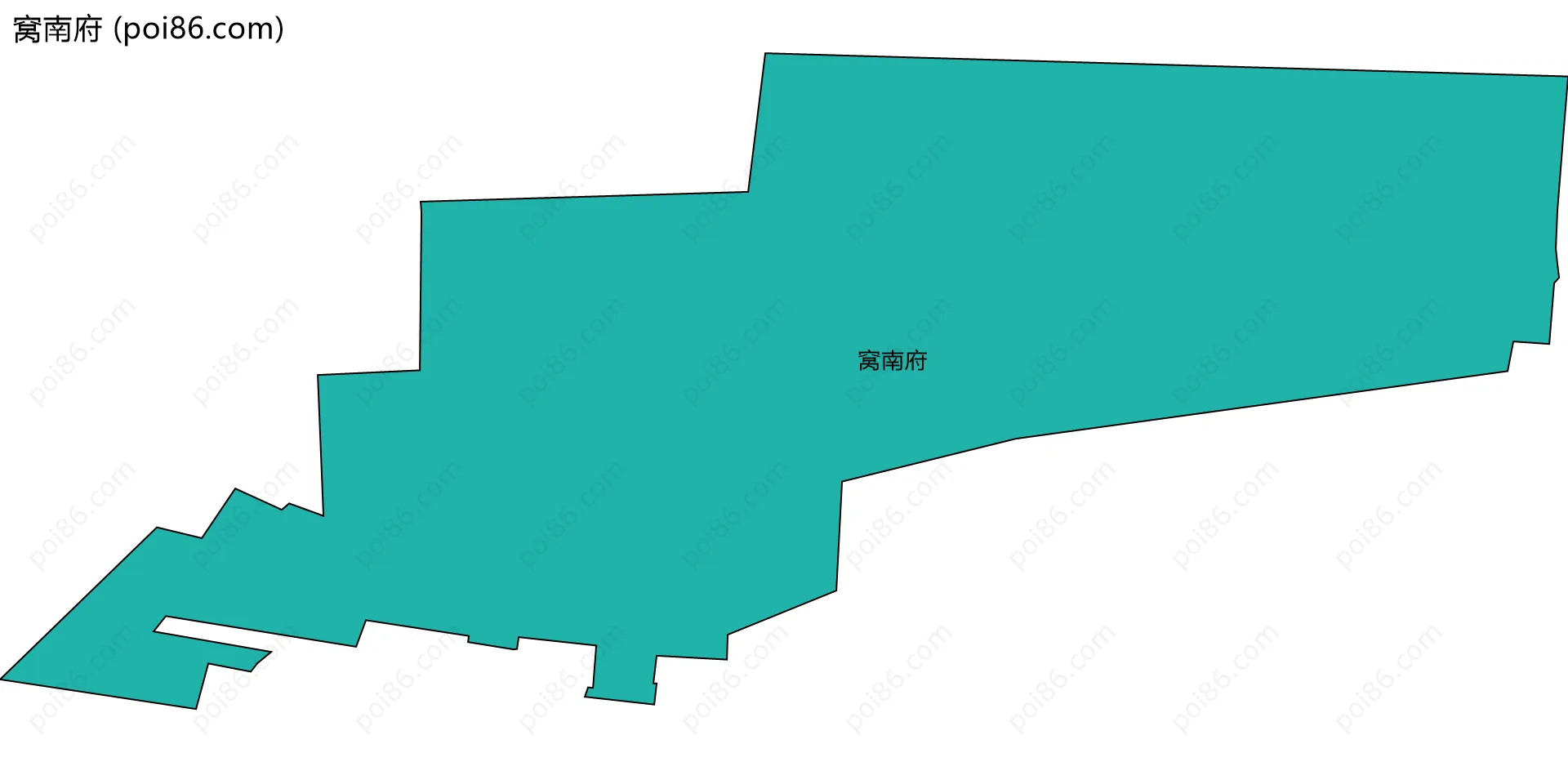 窝南府边界地图