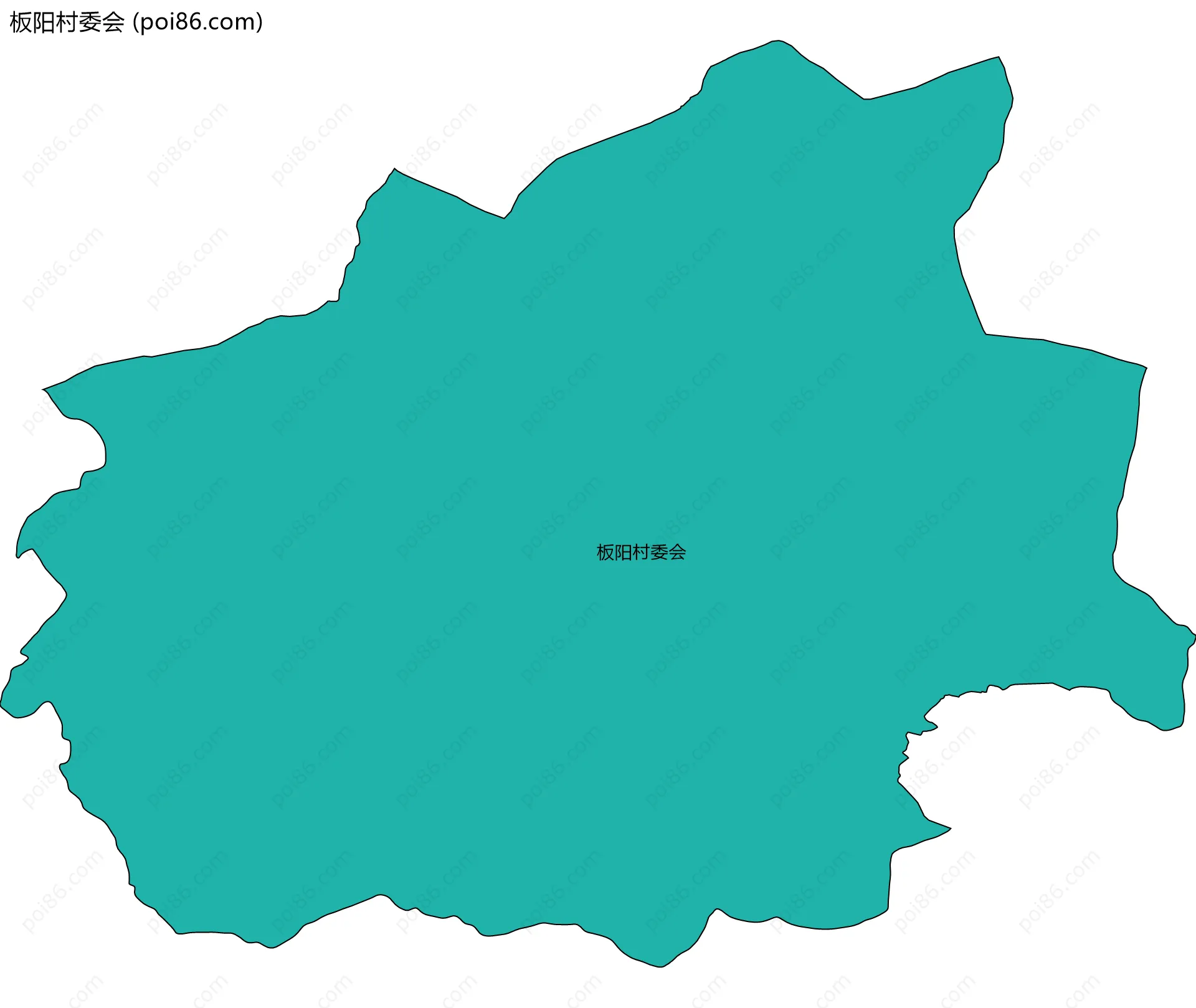 板阳村委会边界地图