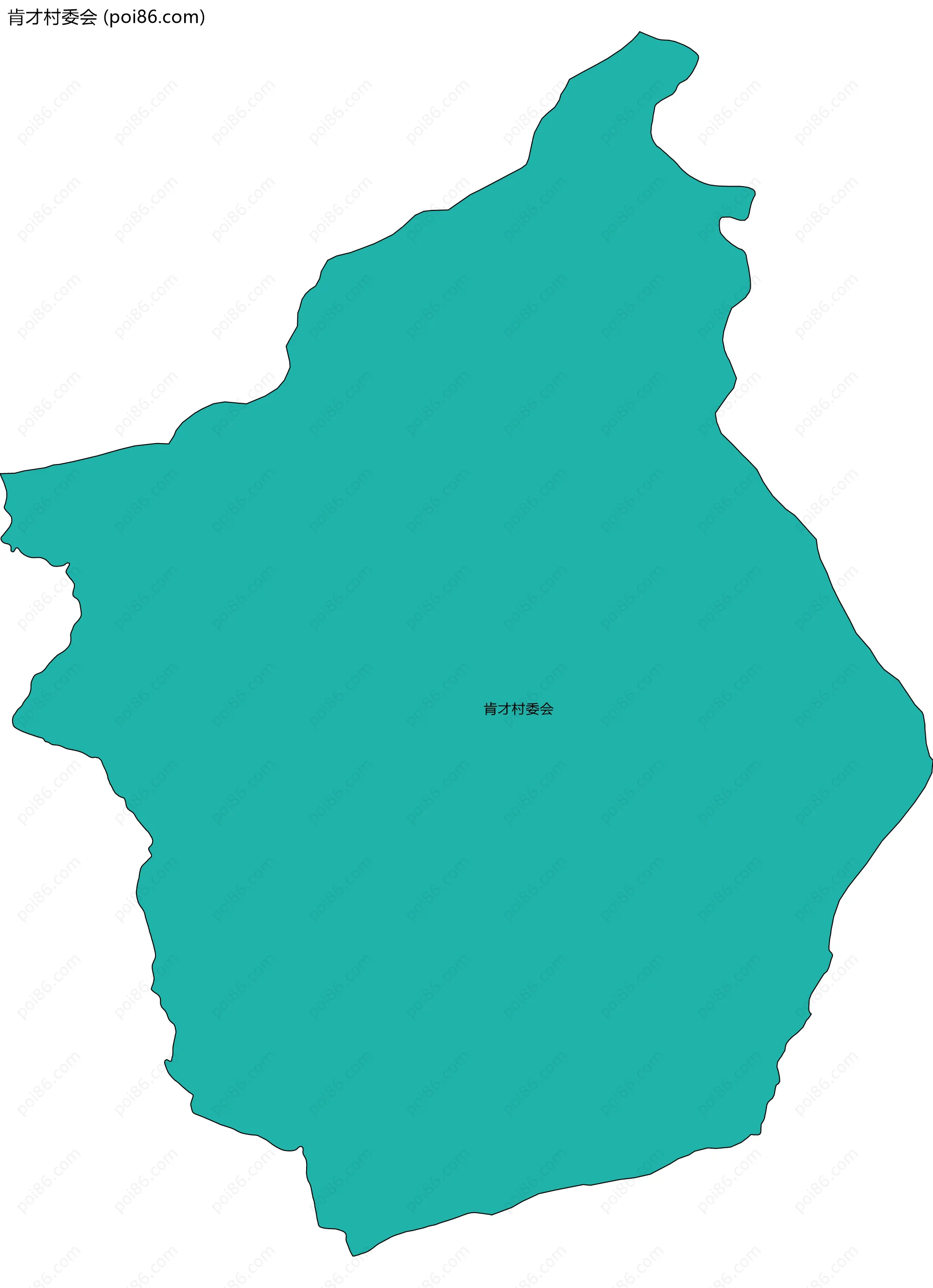 肯才村委会边界地图