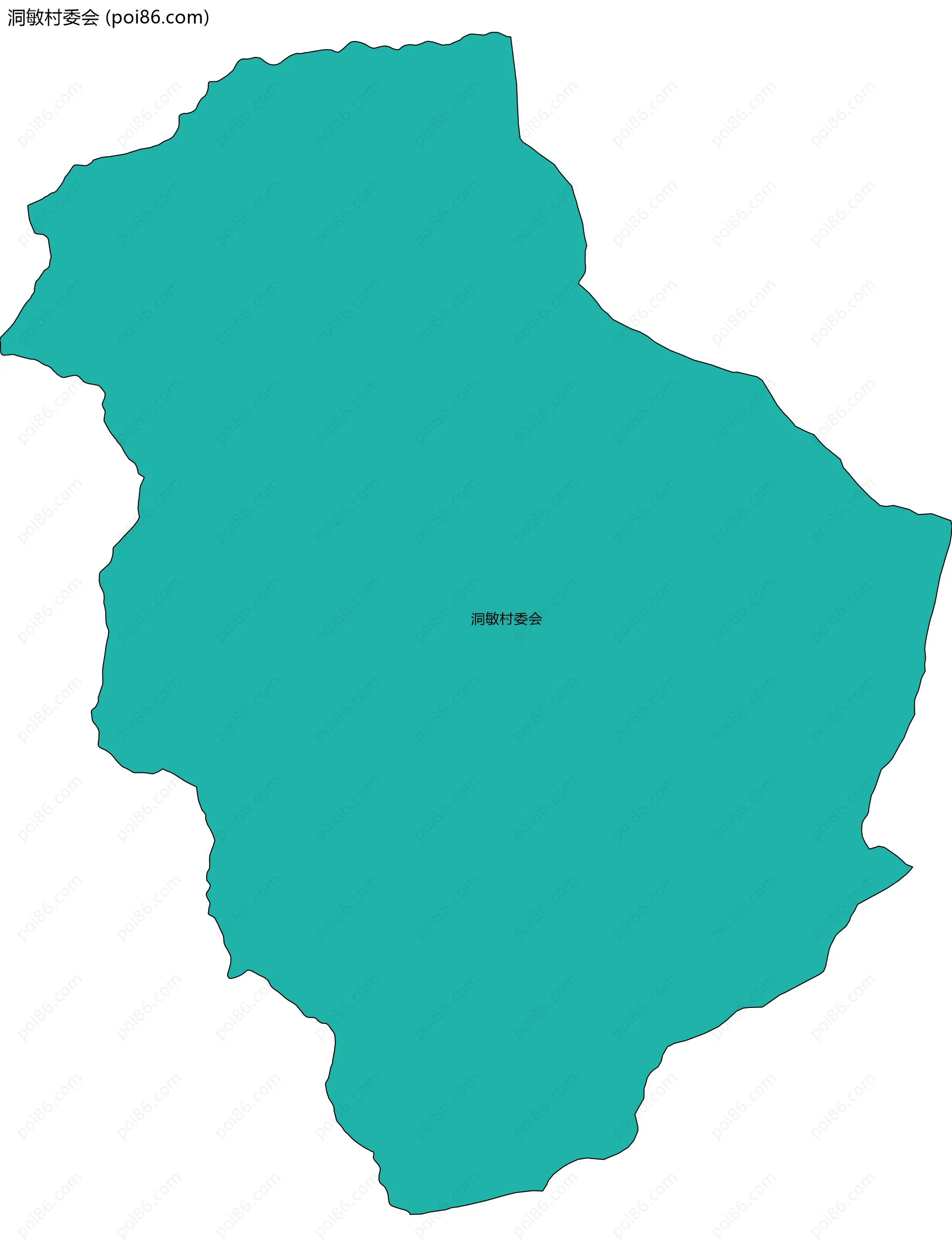 洞敏村委会边界地图