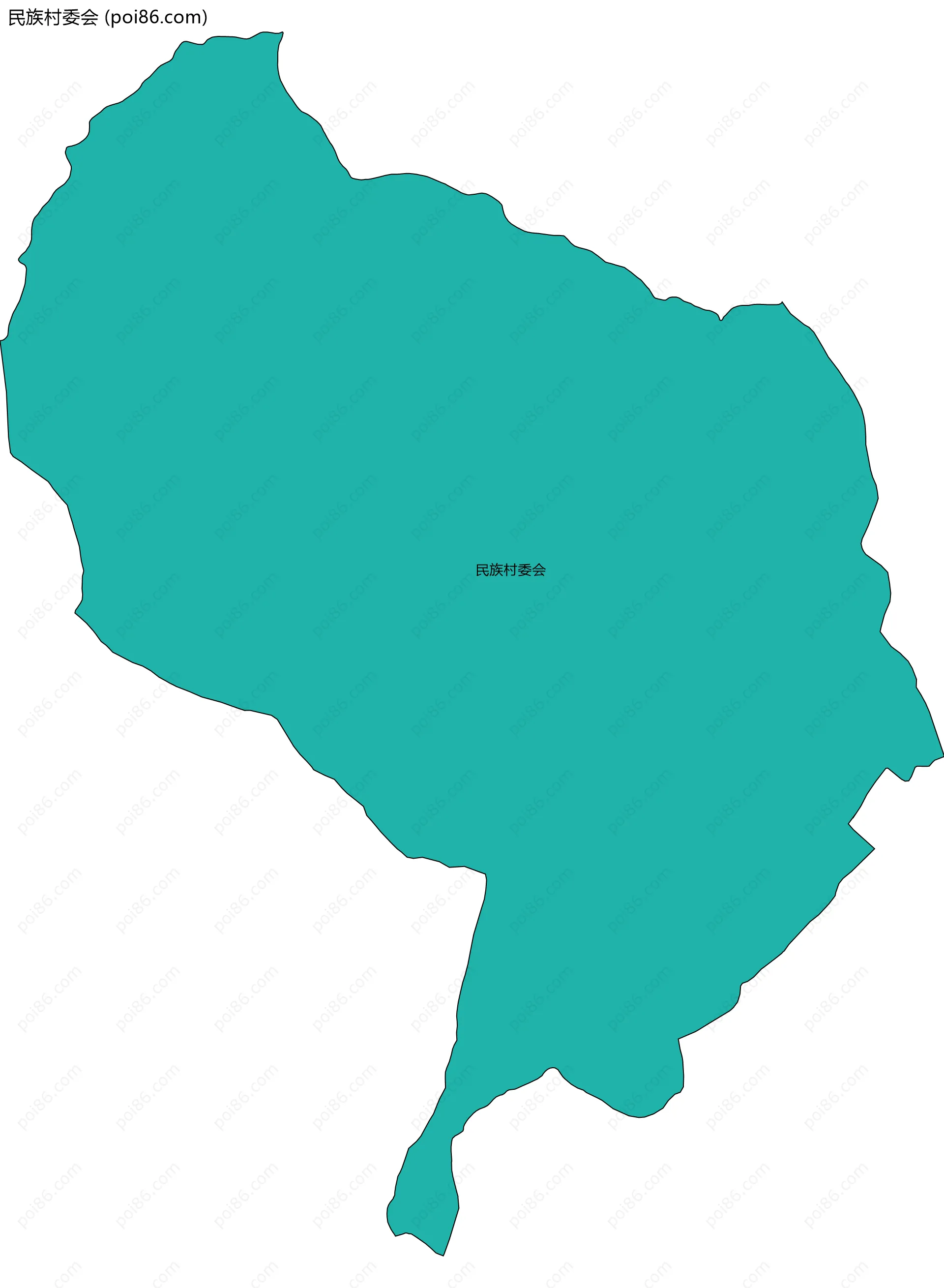 民族村委会边界地图