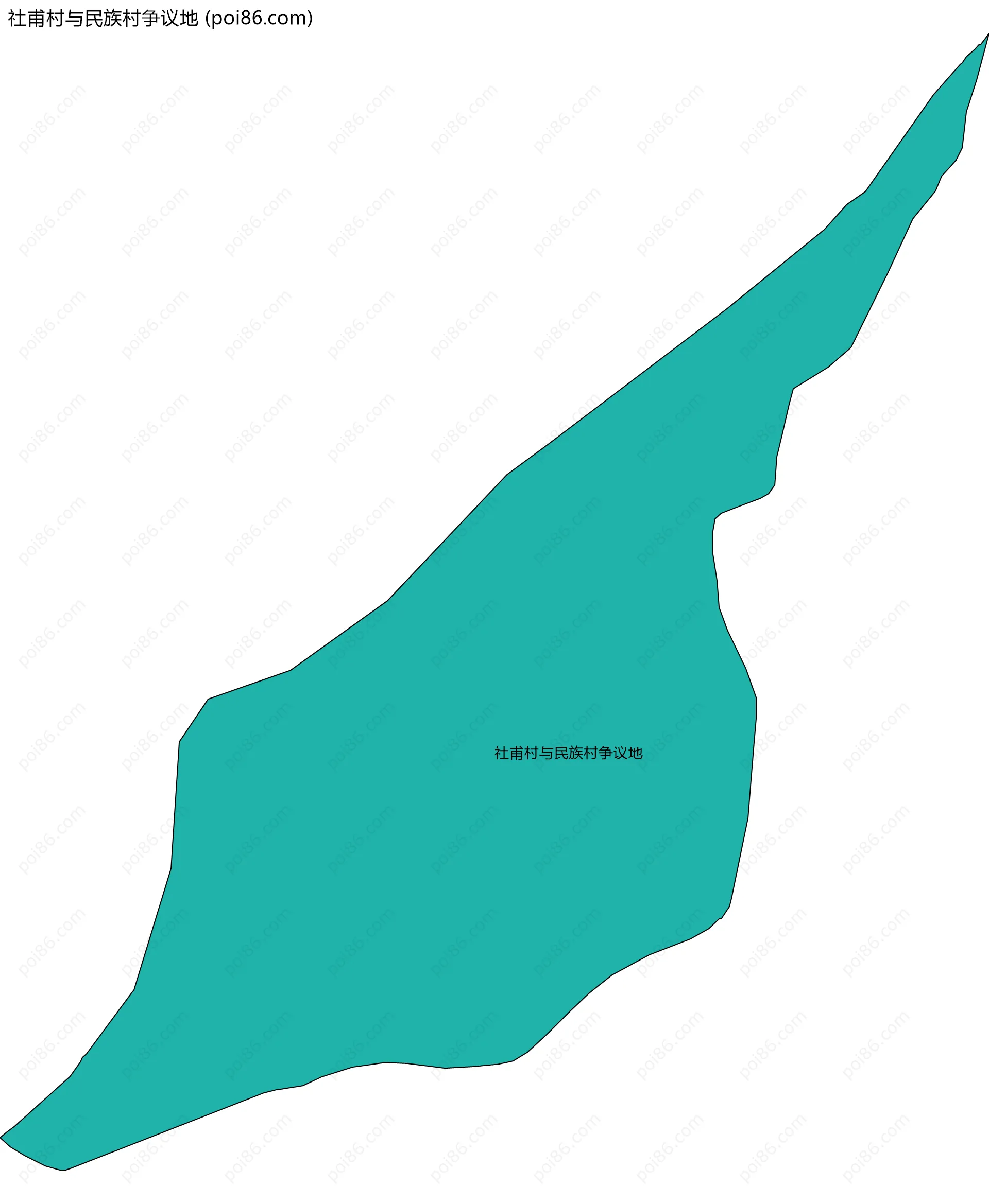 社甫村与民族村争议地边界地图