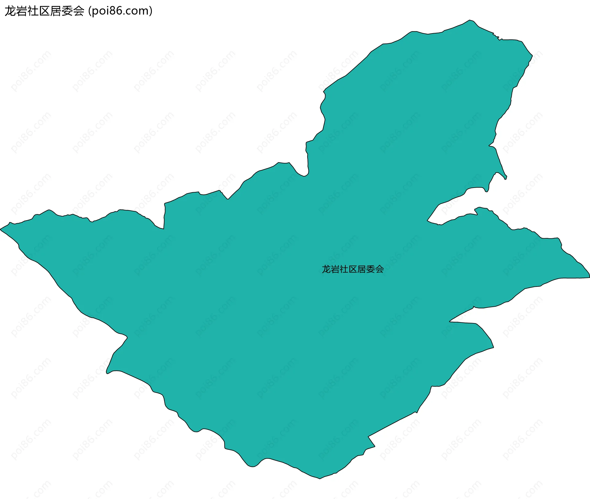 龙岩社区居委会边界地图