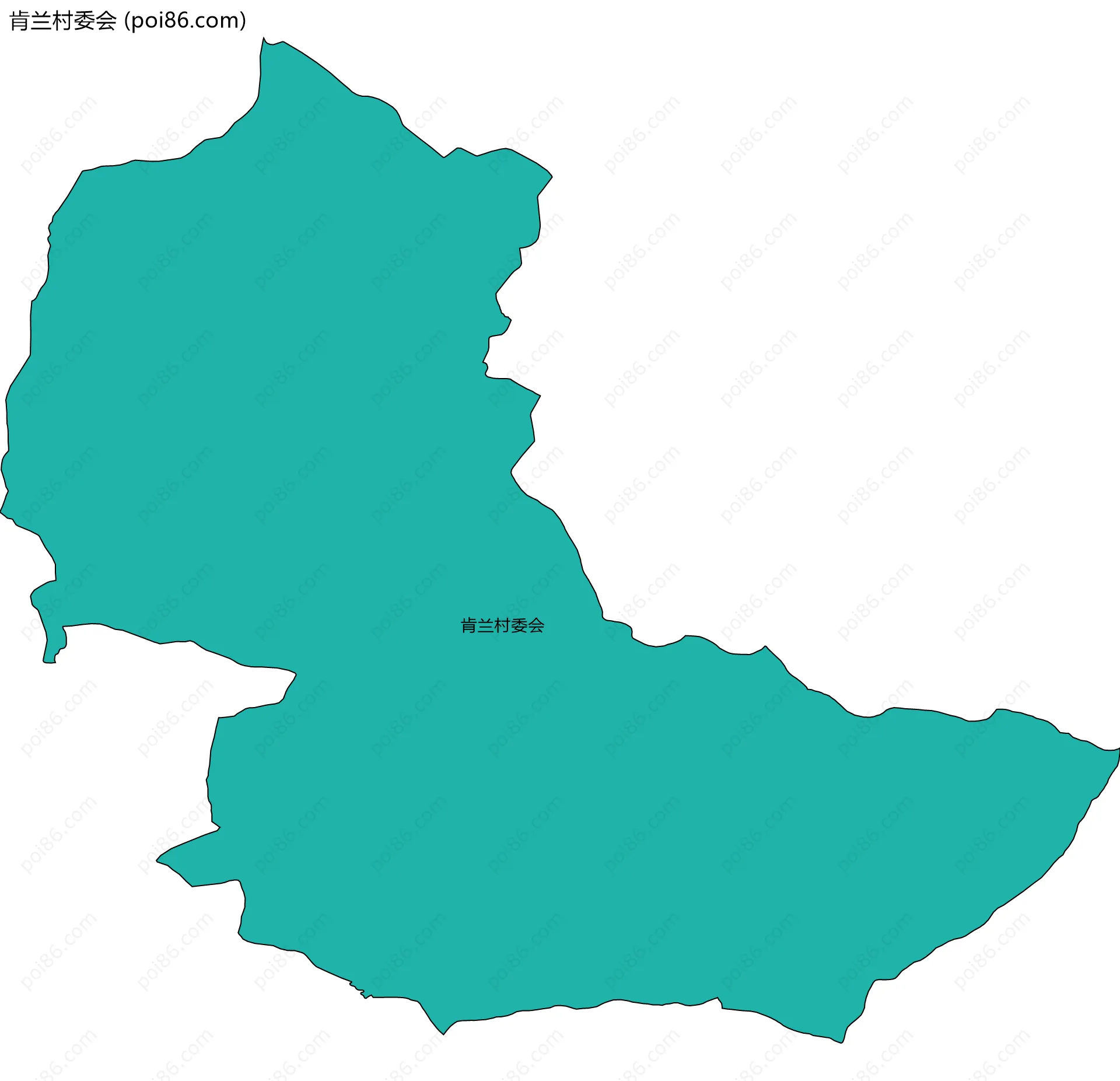 肯兰村委会边界地图