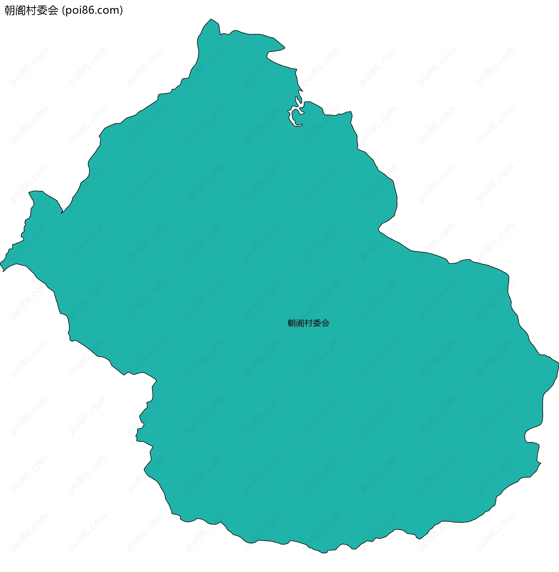 朝阁村委会边界地图
