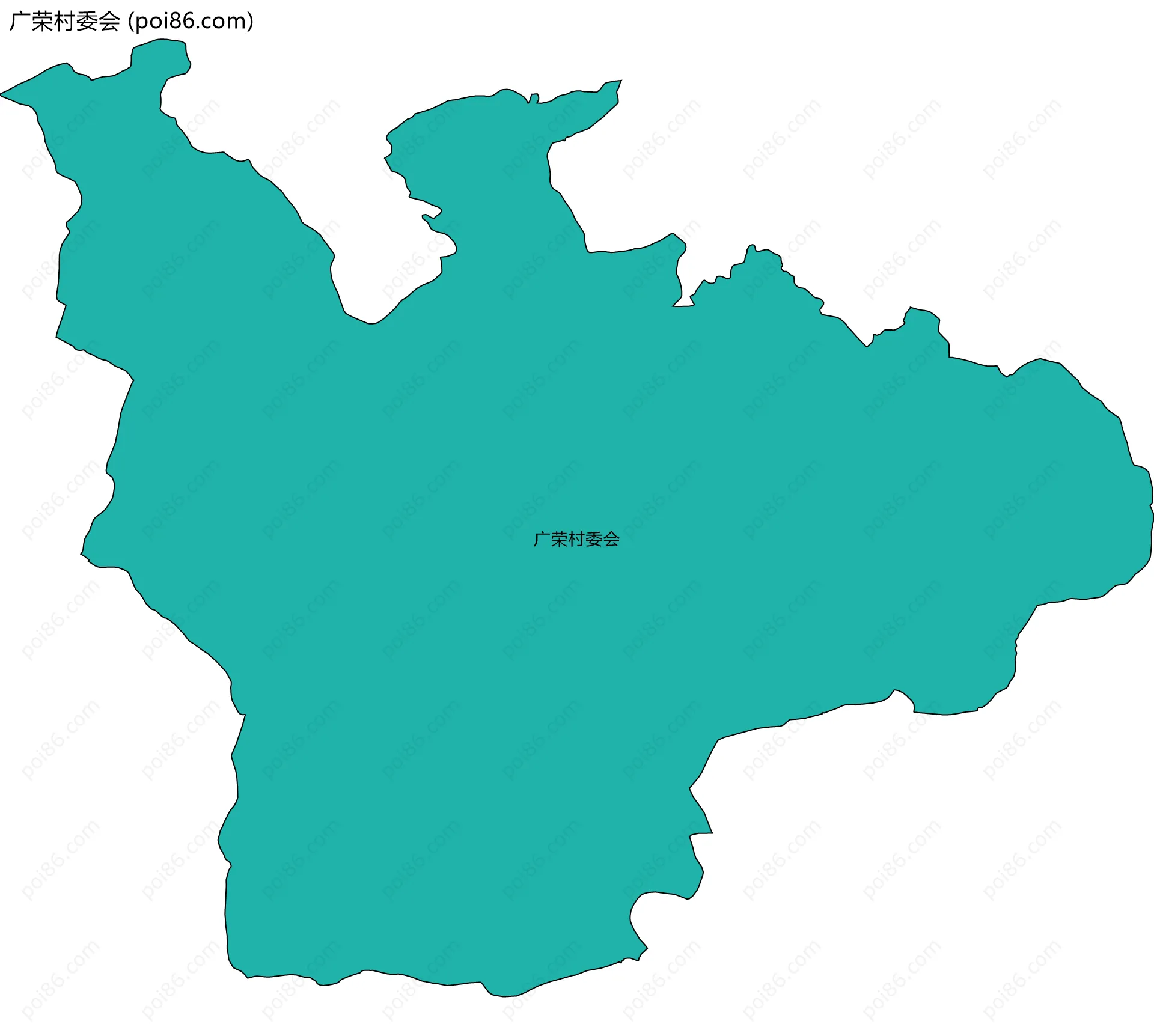 广荣村委会边界地图