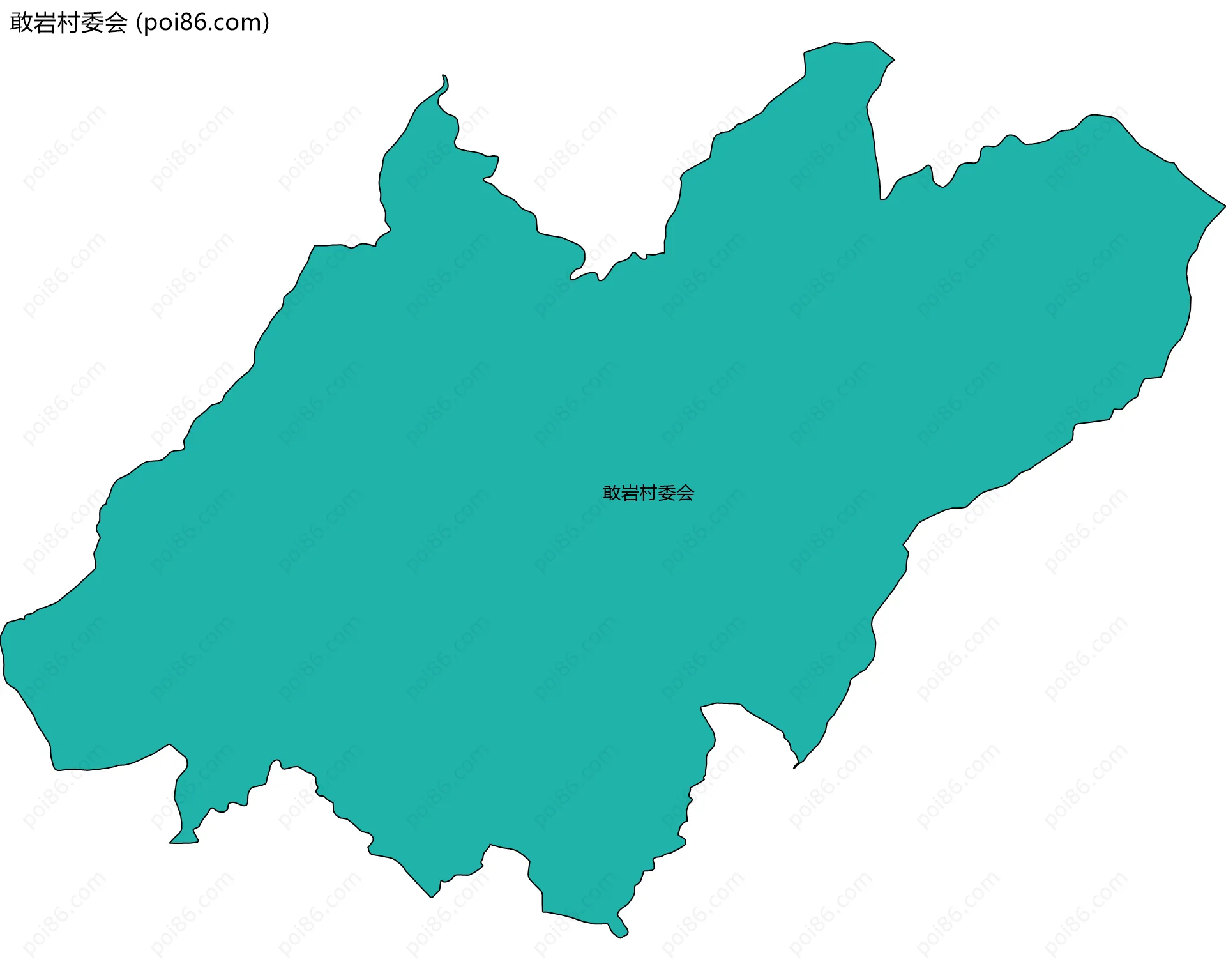 敢岩村委会边界地图