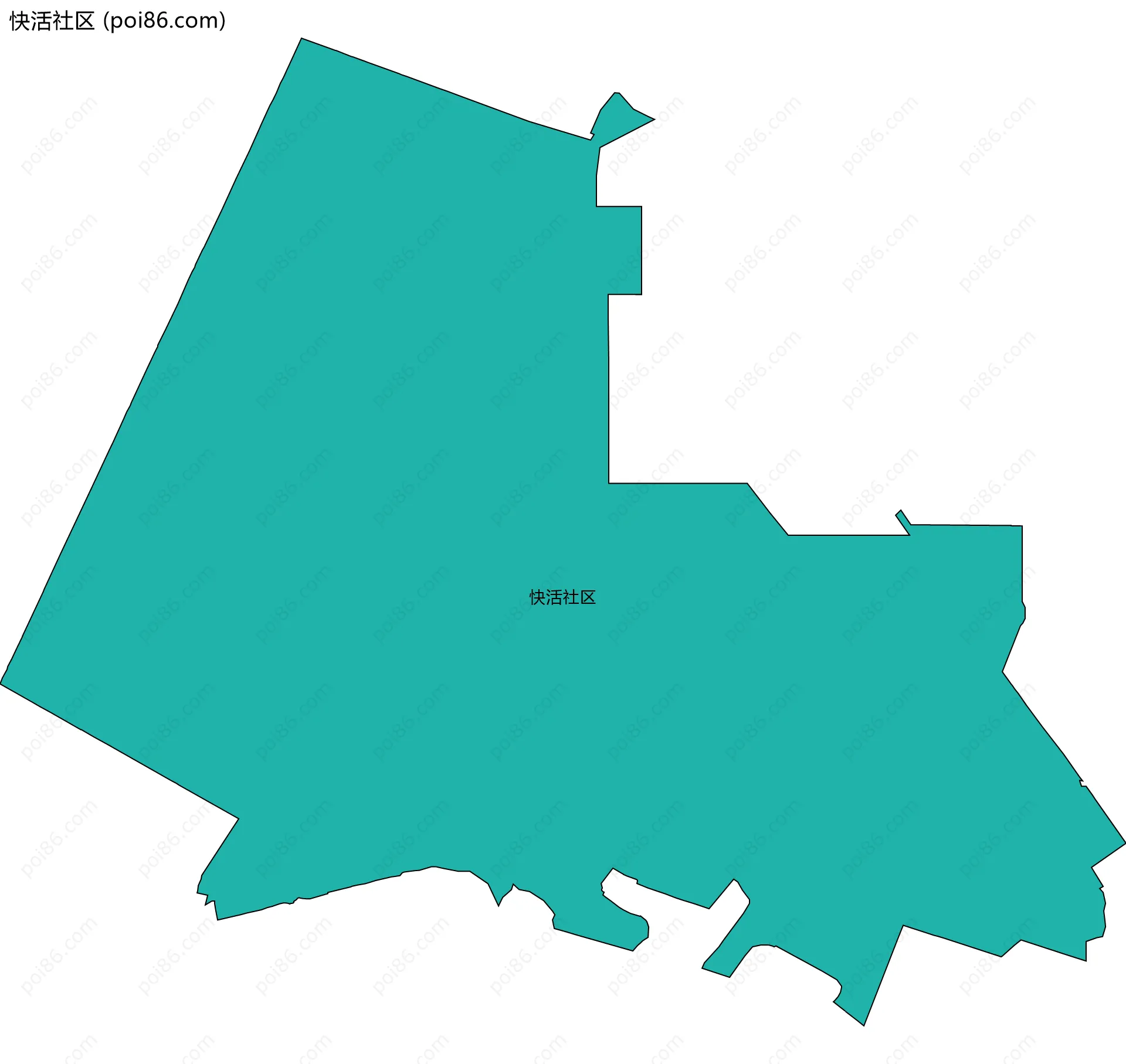快活社区边界地图