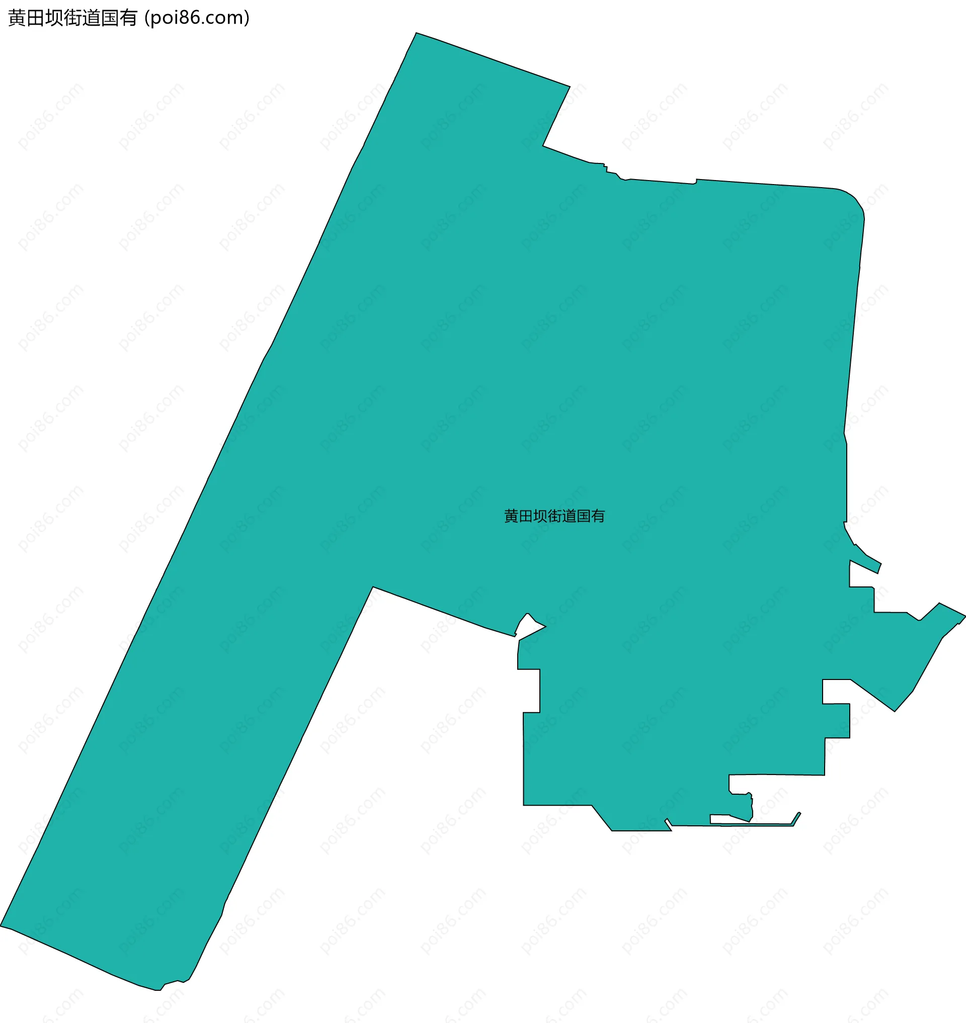 黄田坝街道国有边界地图