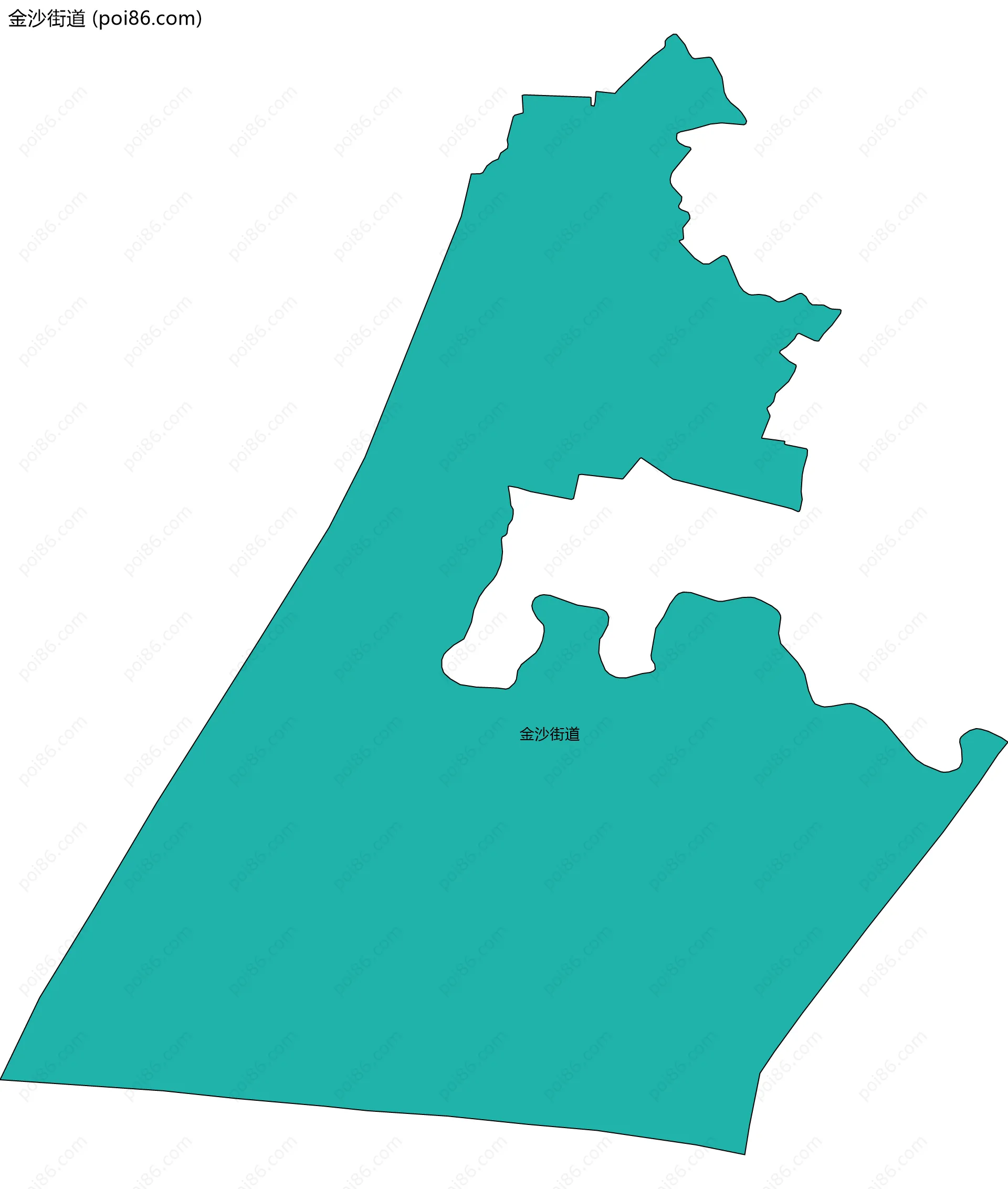 金沙街道边界地图