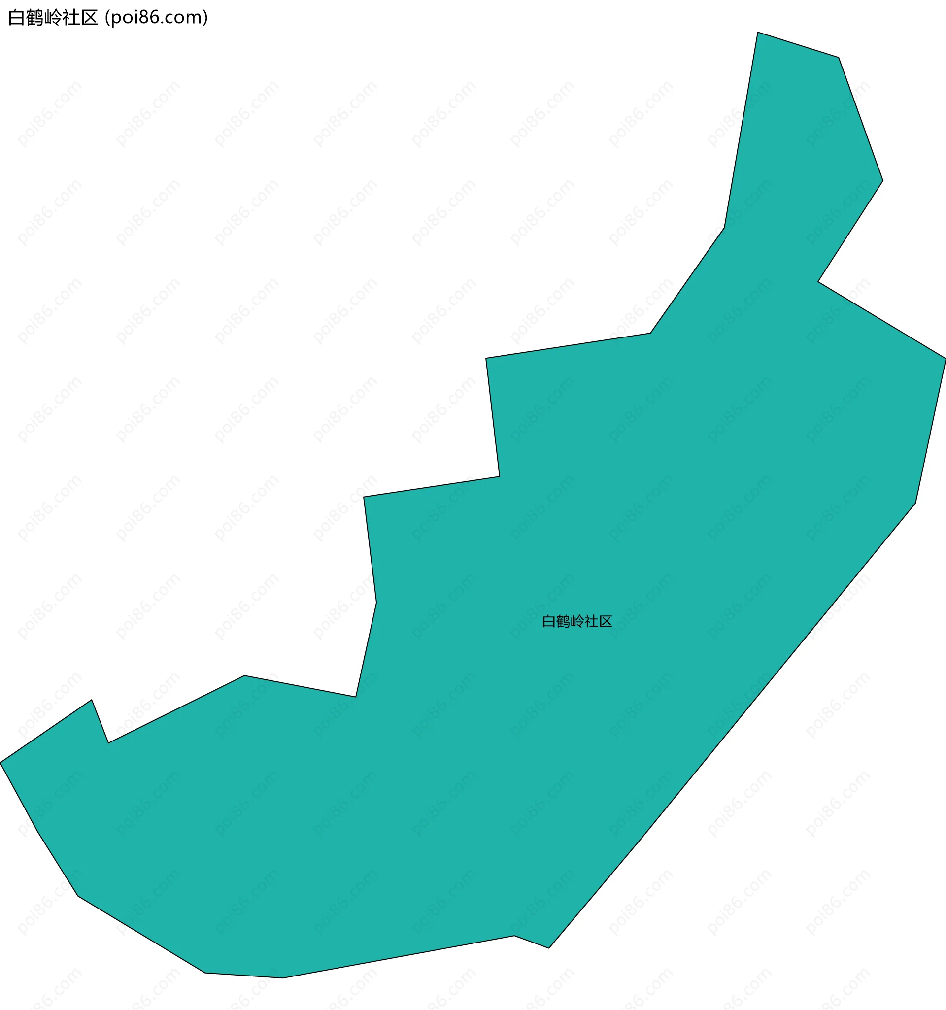 白鹤岭社区边界地图