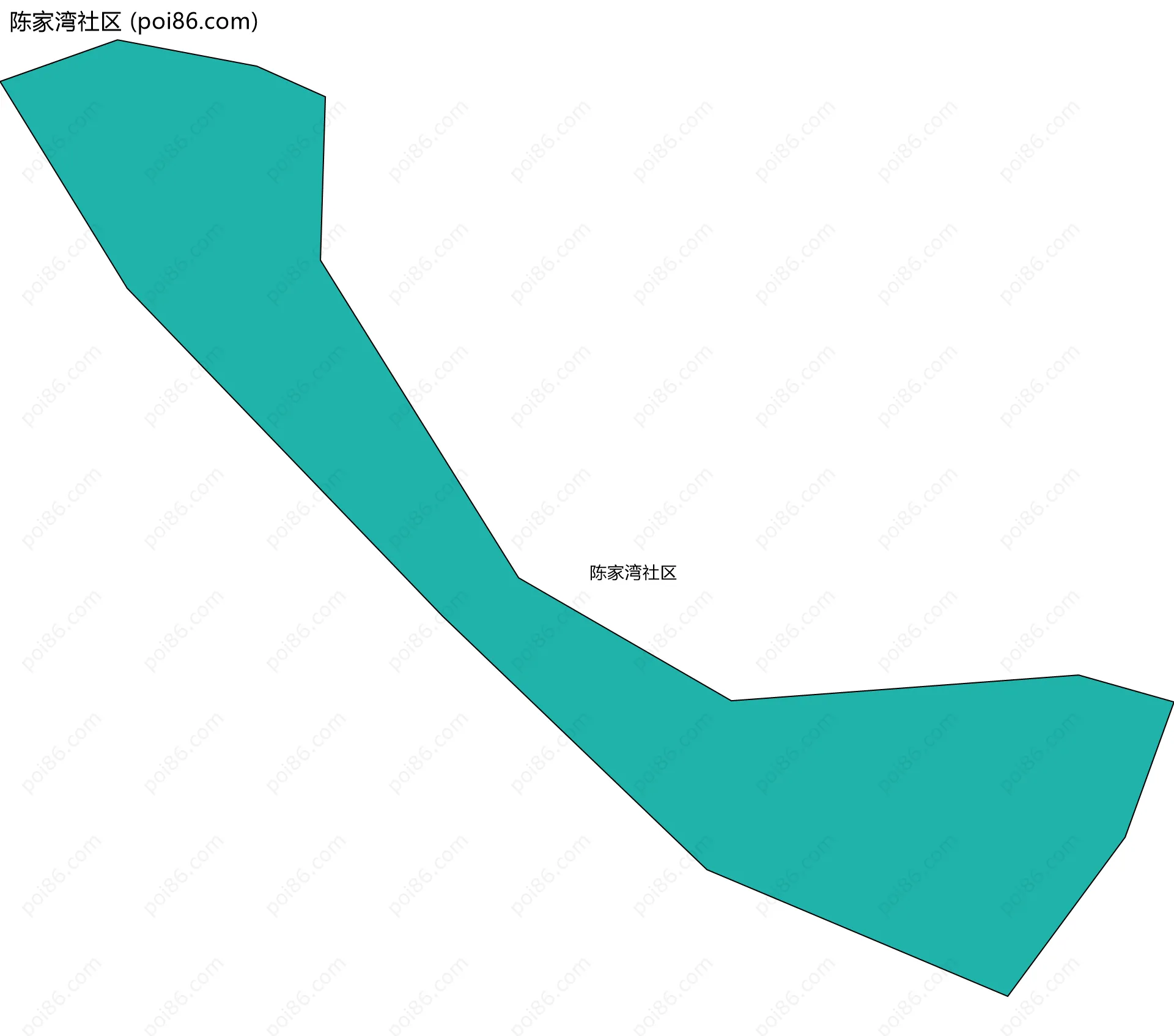 陈家湾社区边界地图