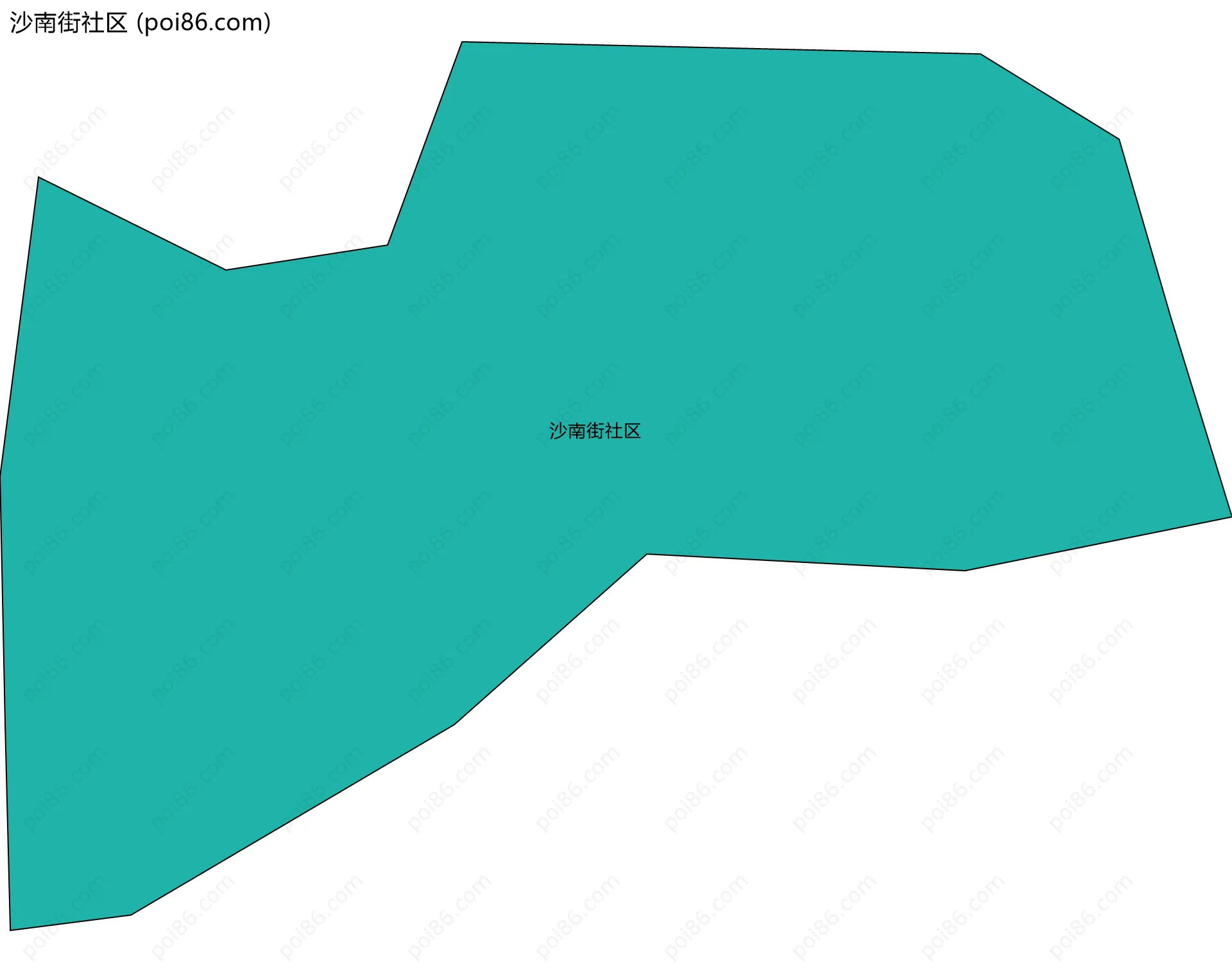 沙南街社区边界地图