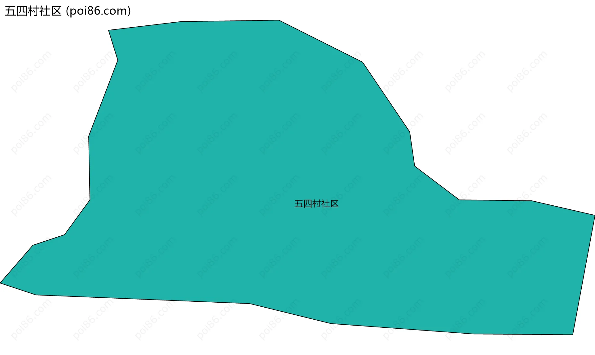 五四村社区边界地图