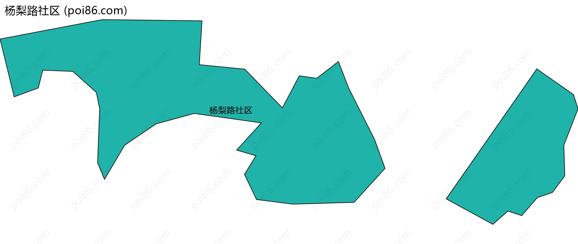 杨梨路社区边界地图