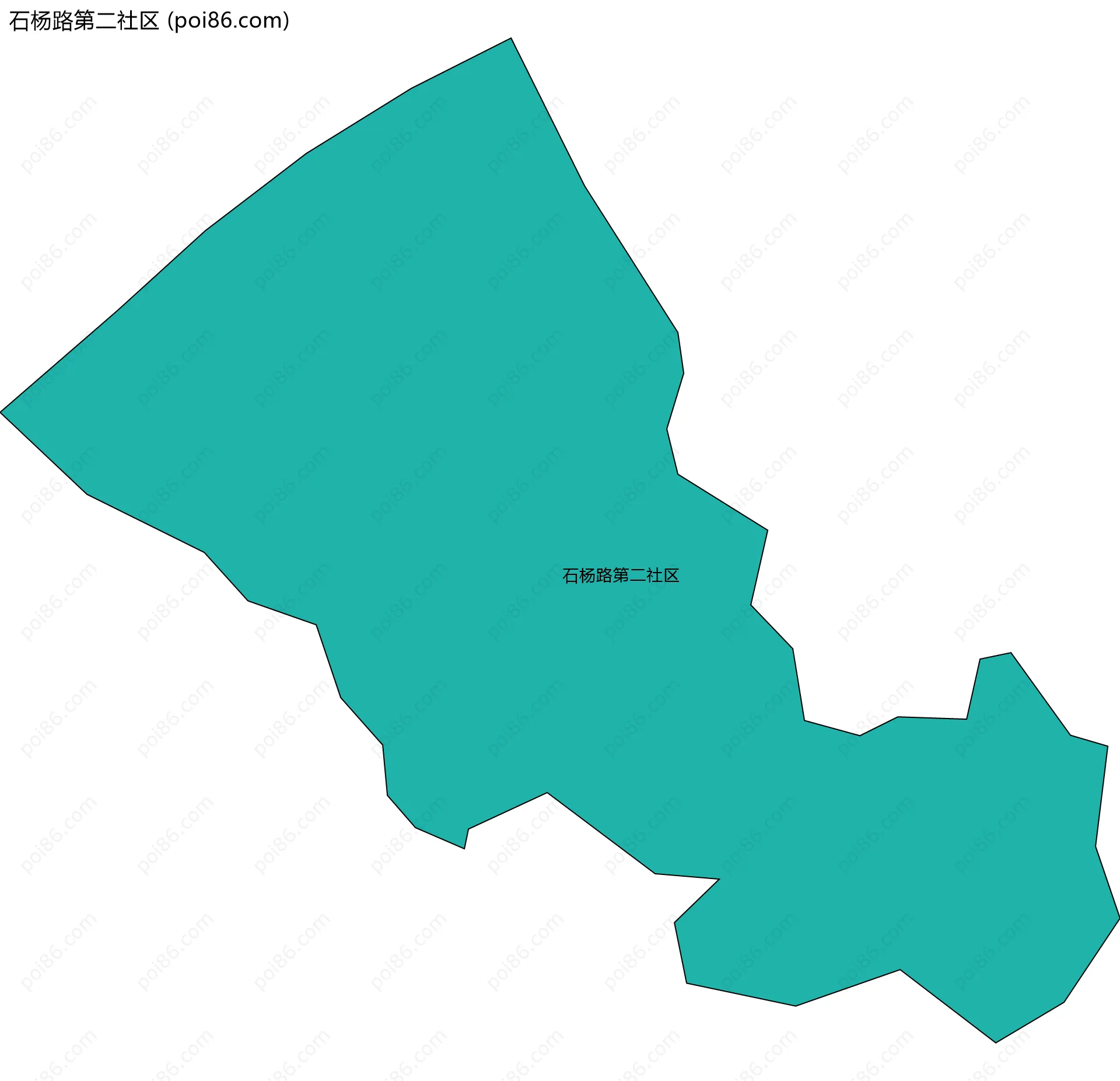石杨路第二社区边界地图